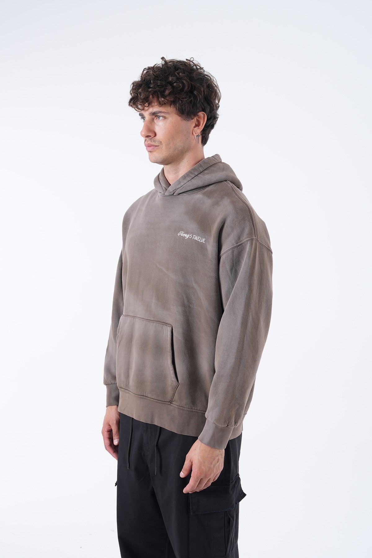 Men’s Minimal Logo Hoodie – Washed Collection