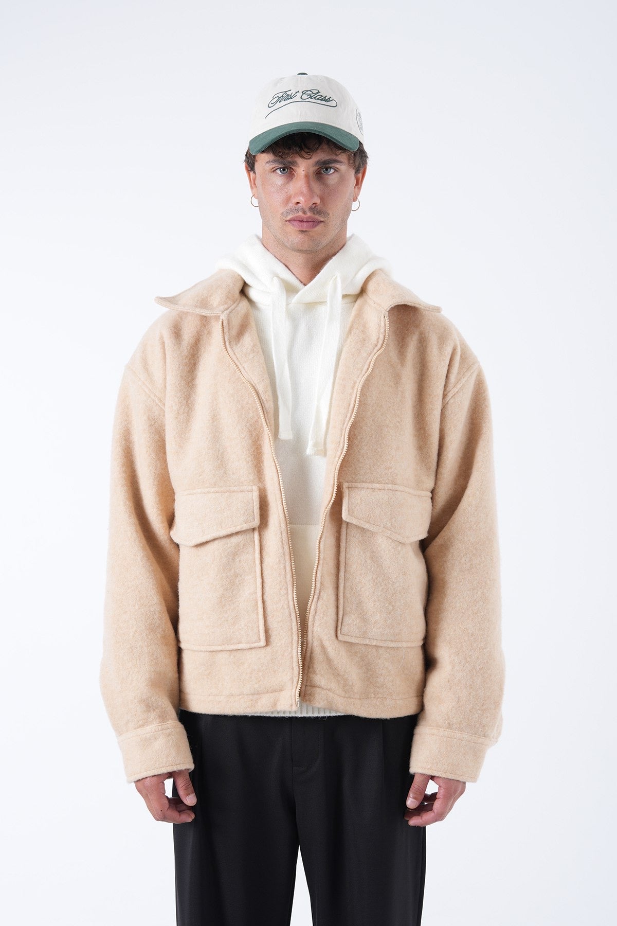 Men’s Classic Wool Blend Zip Jacket – Multi-Color Collection