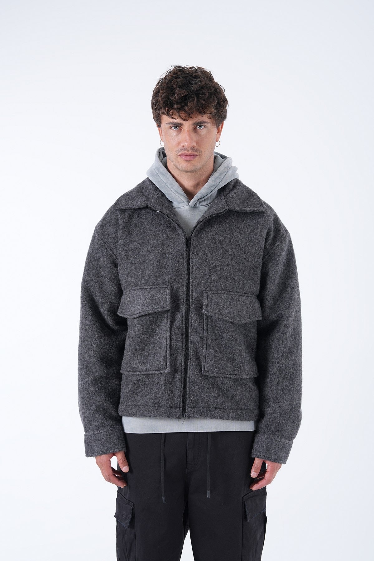 Men’s Classic Wool Blend Zip Jacket – Multi-Color Collection