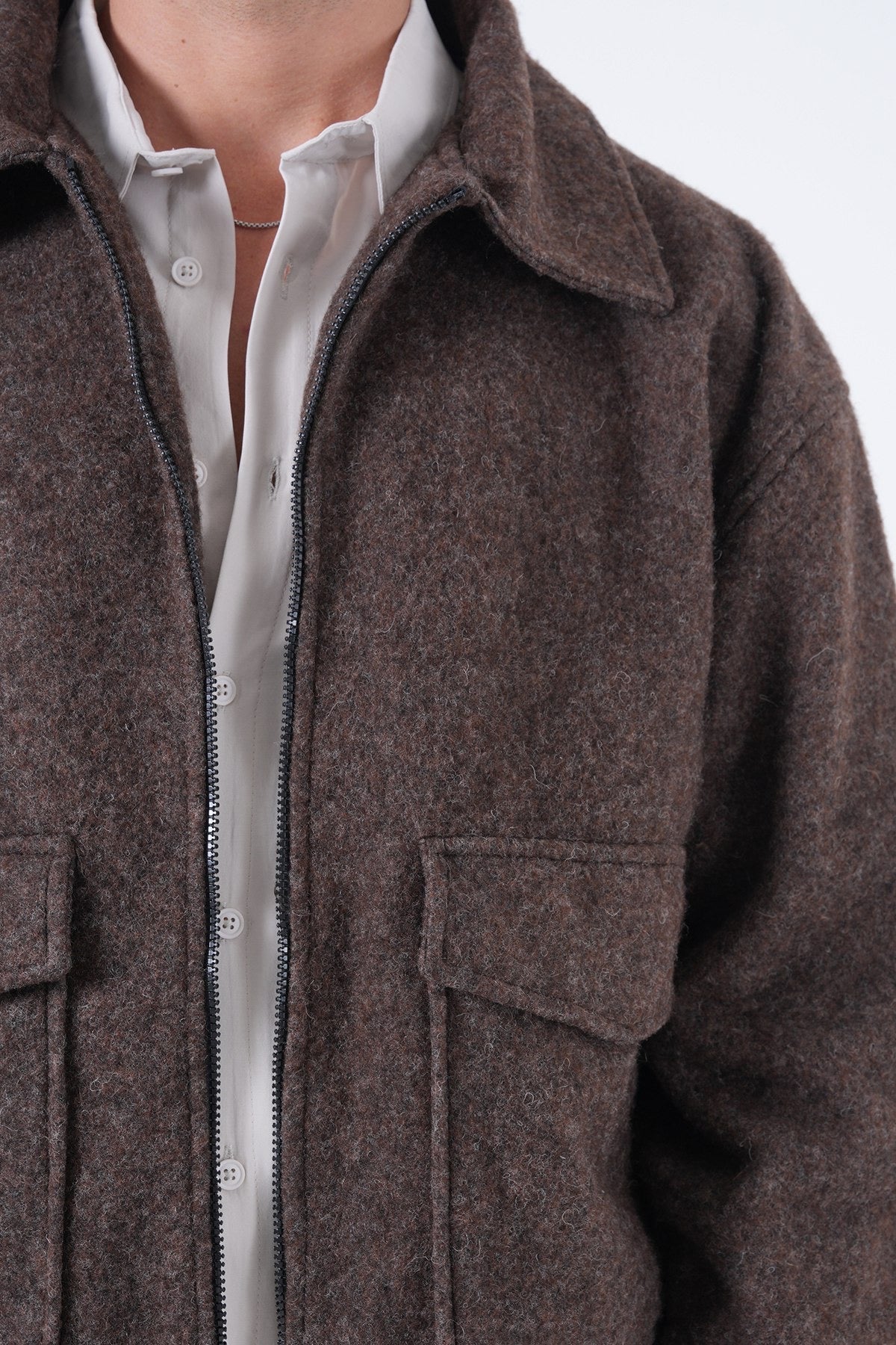 Men’s Classic Wool Blend Zip Jacket – Multi-Color Collection