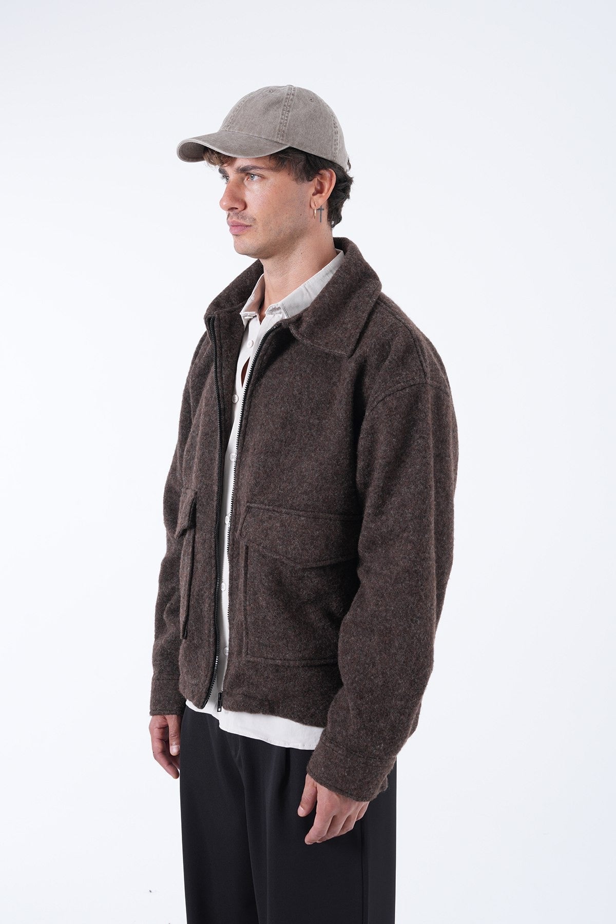 Men’s Classic Wool Blend Zip Jacket – Multi-Color Collection