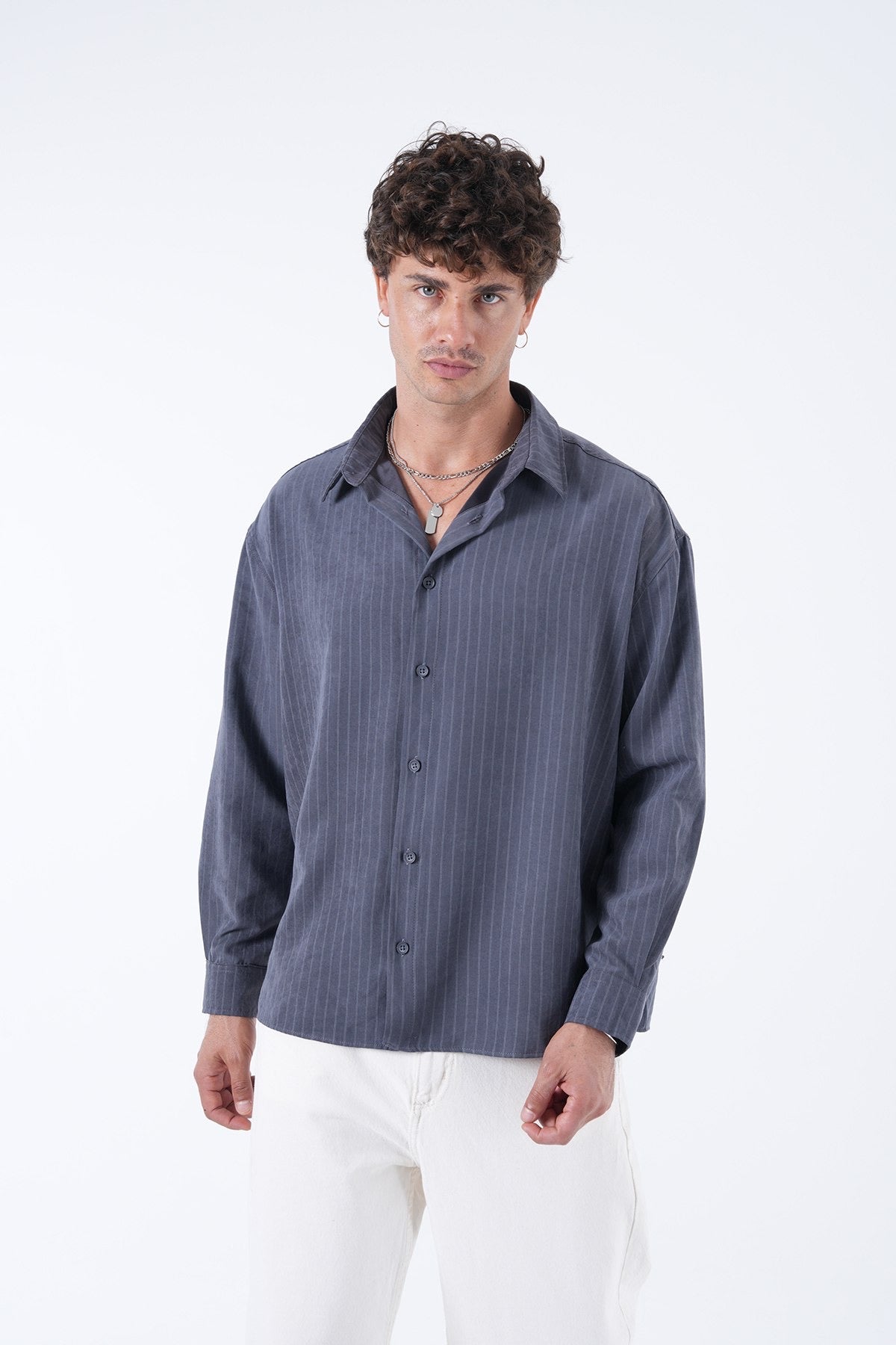 Men’s Striped Long-Sleeve Shirt – Refined Essentials