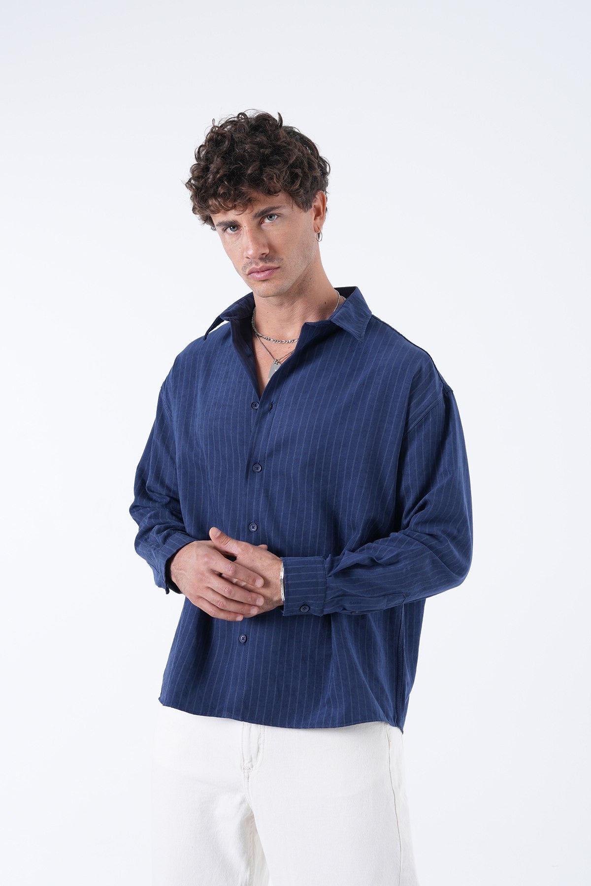 Men’s Striped Long-Sleeve Shirt – Refined Essentials