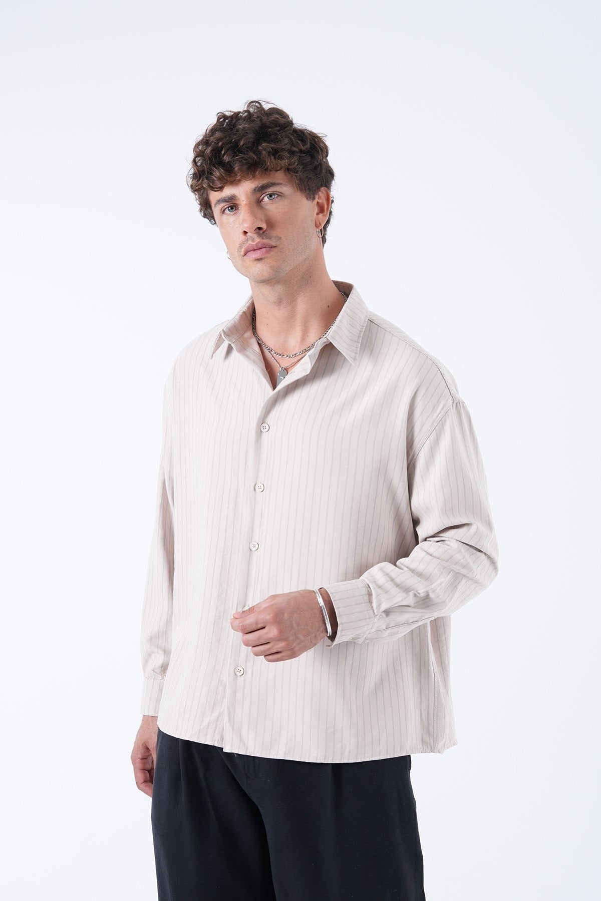 Men’s Striped Relaxed Shirt – Timeless Essentials