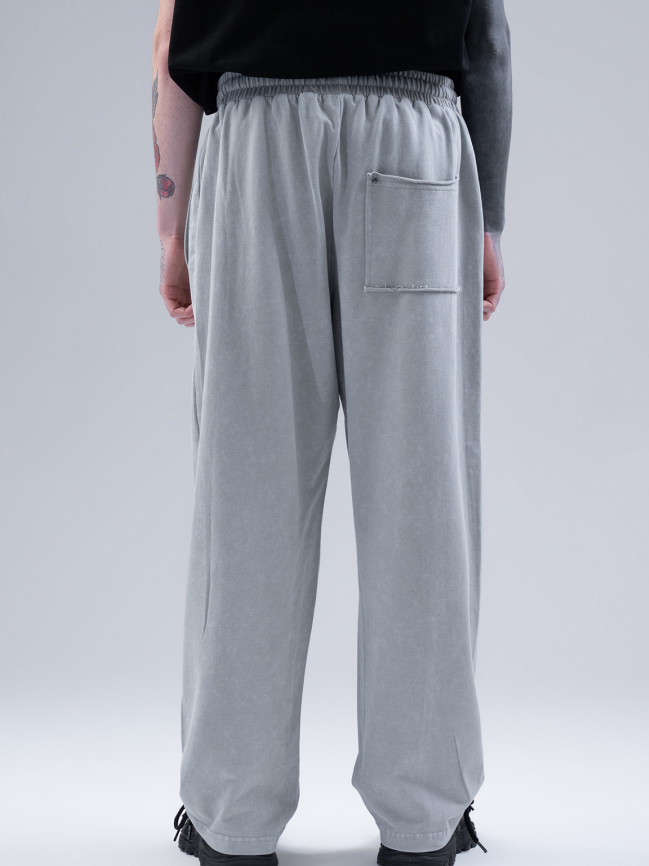 Men’s Casual Grey Sweatpants with Drawstring Waist