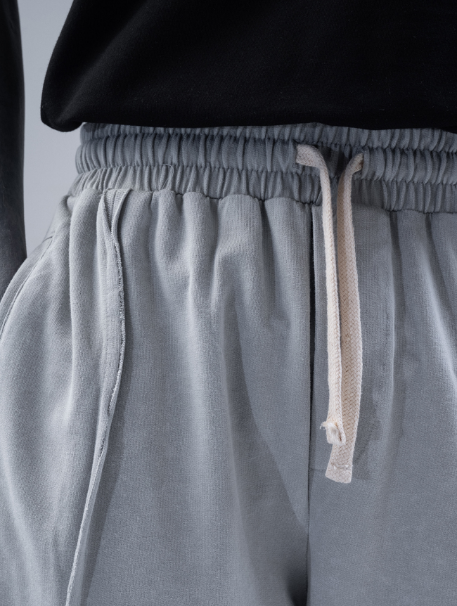 Men’s Casual Grey Sweatpants with Drawstring Waist