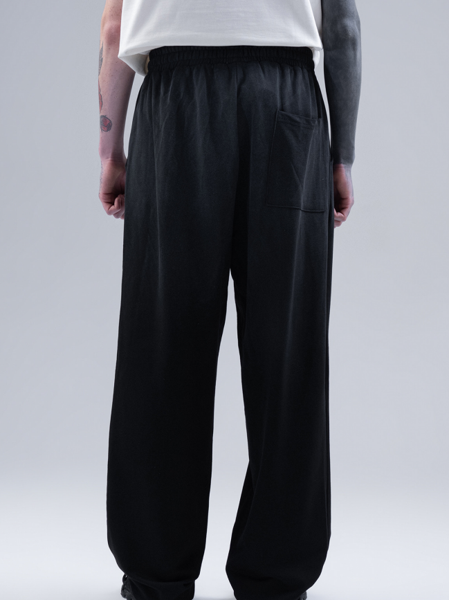 Men's Black Sweatpants with Drawstring Waist