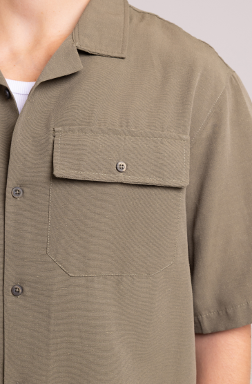 Men's Olive Shirt & Trousers Set – Relaxed Fit Style