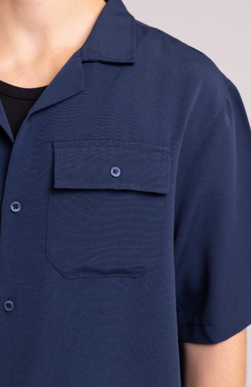 Men's Navy Shirt & Trousers Set – Relaxed Fit Style