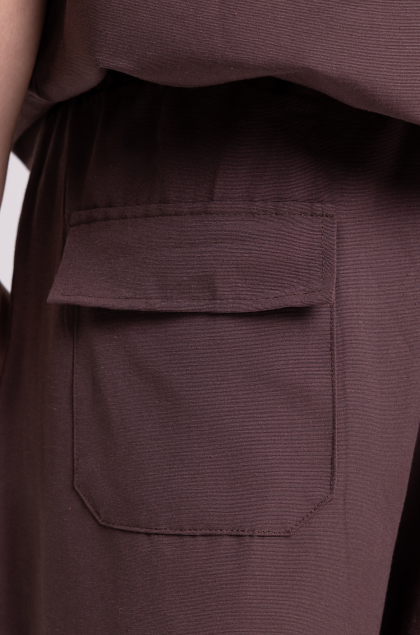 Men's Brown Shirt & Trousers Set – Relaxed Fit Look