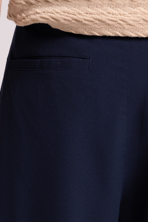Men's Navy Wide-Leg Trousers – Relaxed Tailored Fit