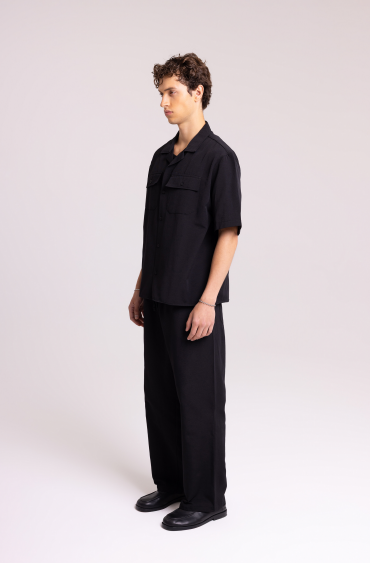 Men's Black Shirt & Trousers Set – Relaxed Utility Fit