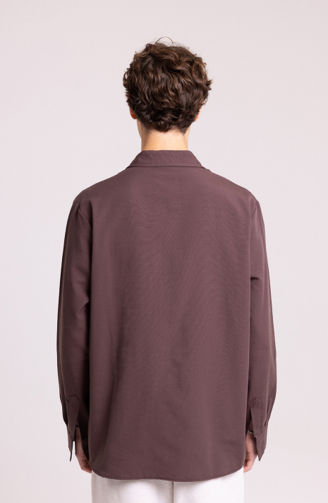 Relaxed Fit Chest Pocket Shirt – Mocha Brown