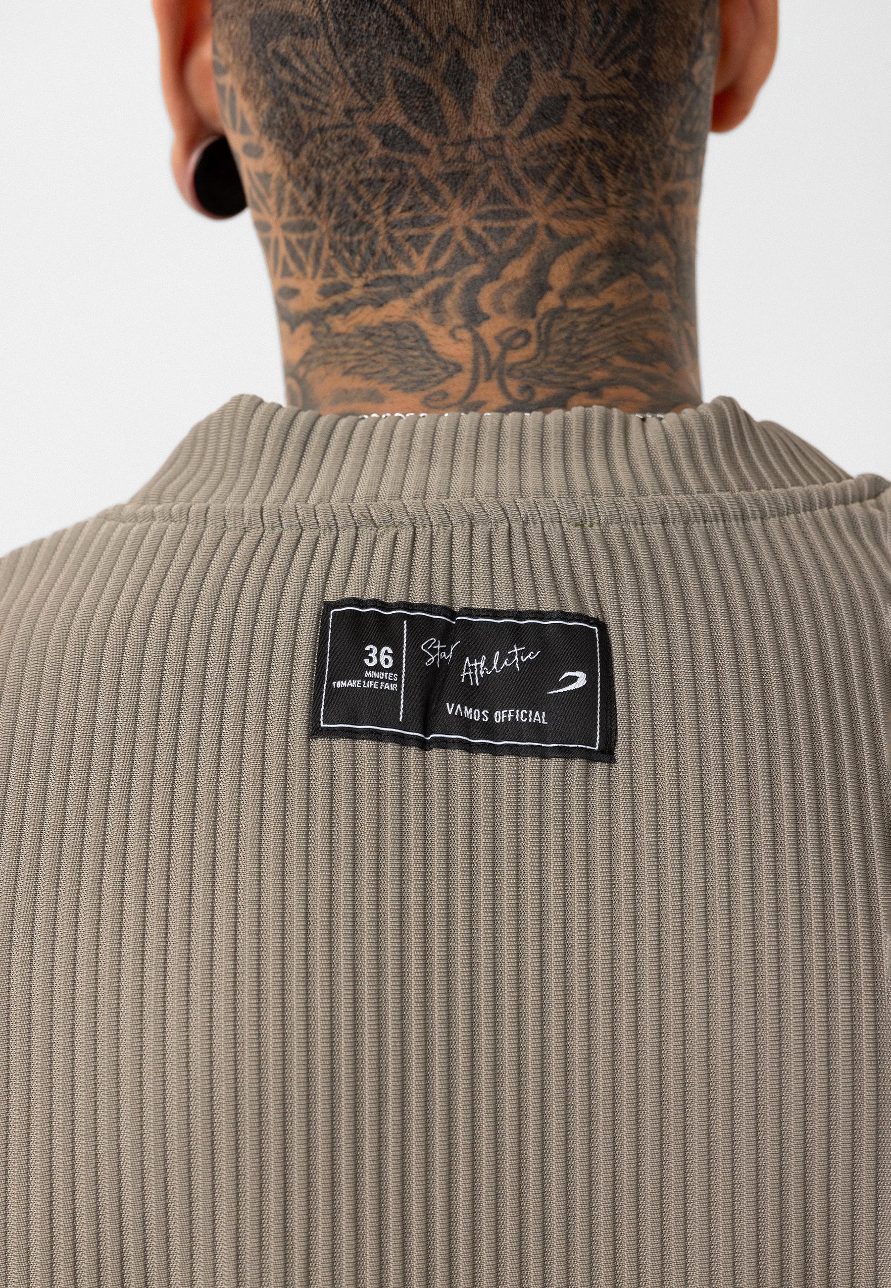 Soft Khaki Oversized Ottoman‑Texture T-shirts – Bold &amp; Relaxed Urban Essential