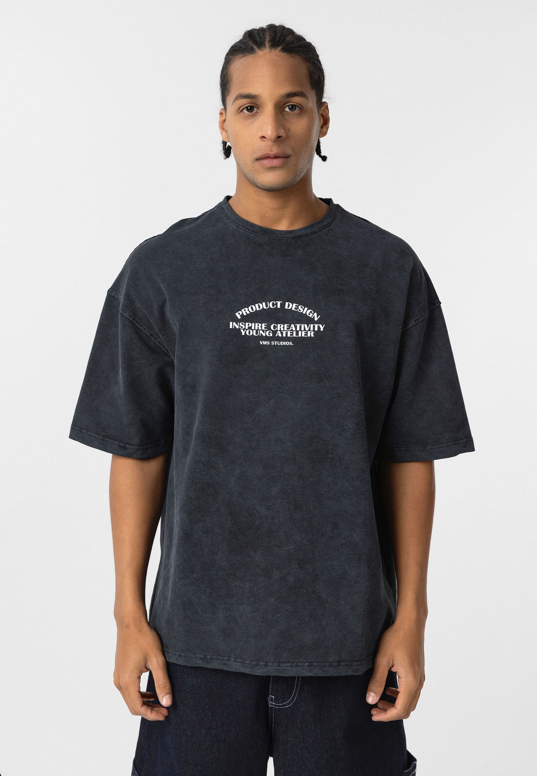 Midnight Black Oversized Dreamer T-shirts – Minimalist Streetwear Essential