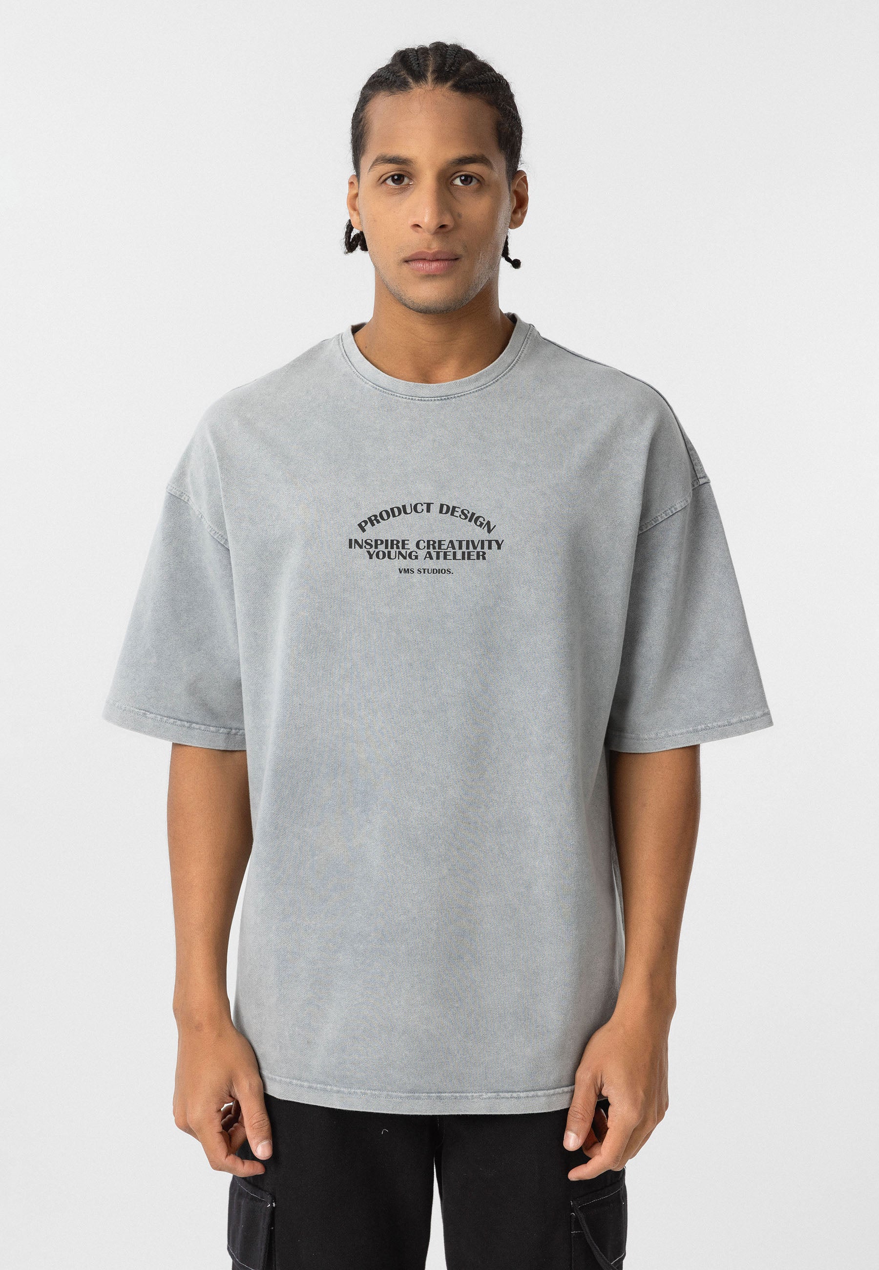 Soft Grey Oversized T-shirts – Casual Edge with Subtle Tone