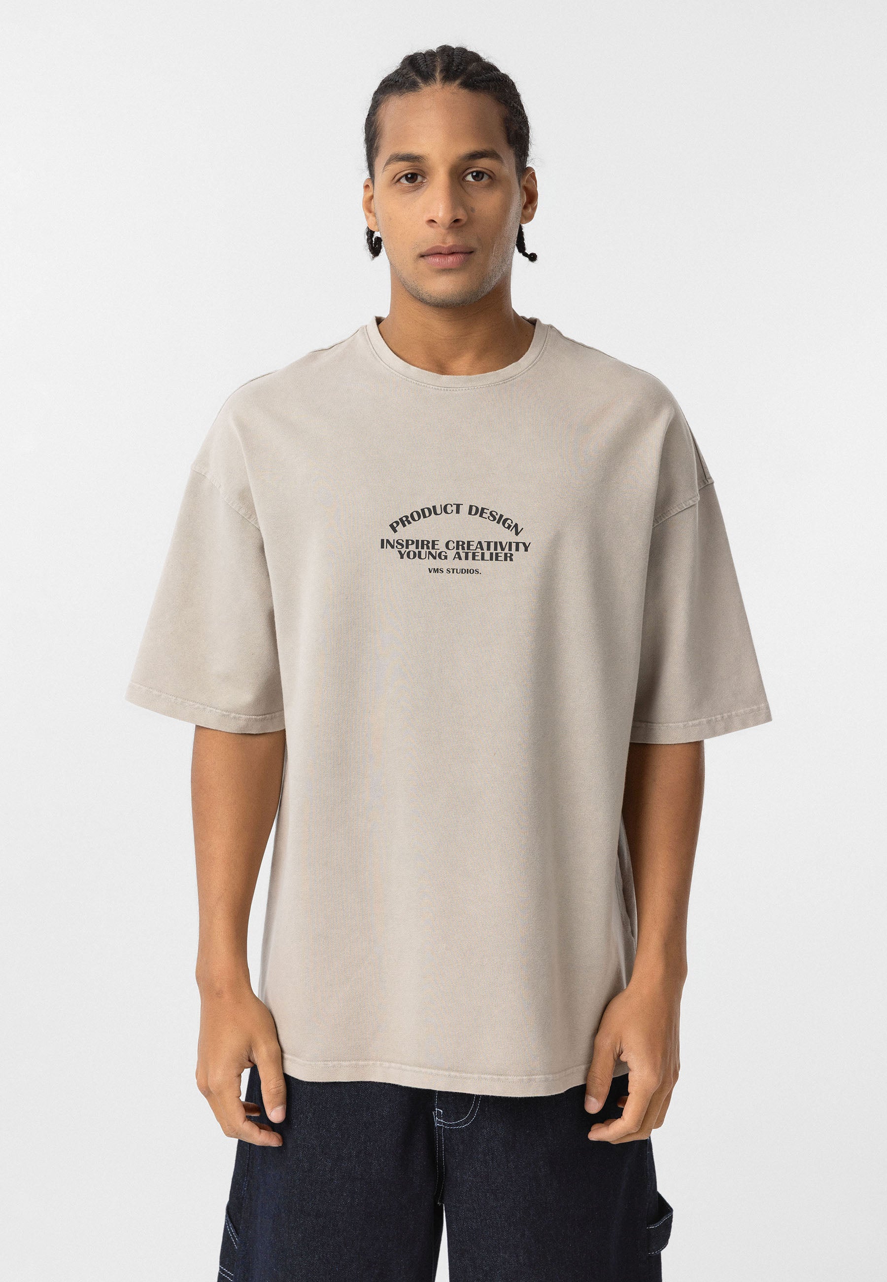 Heritage White Merch Fit T-shirts– Vintage Mood, Minimalist Branding