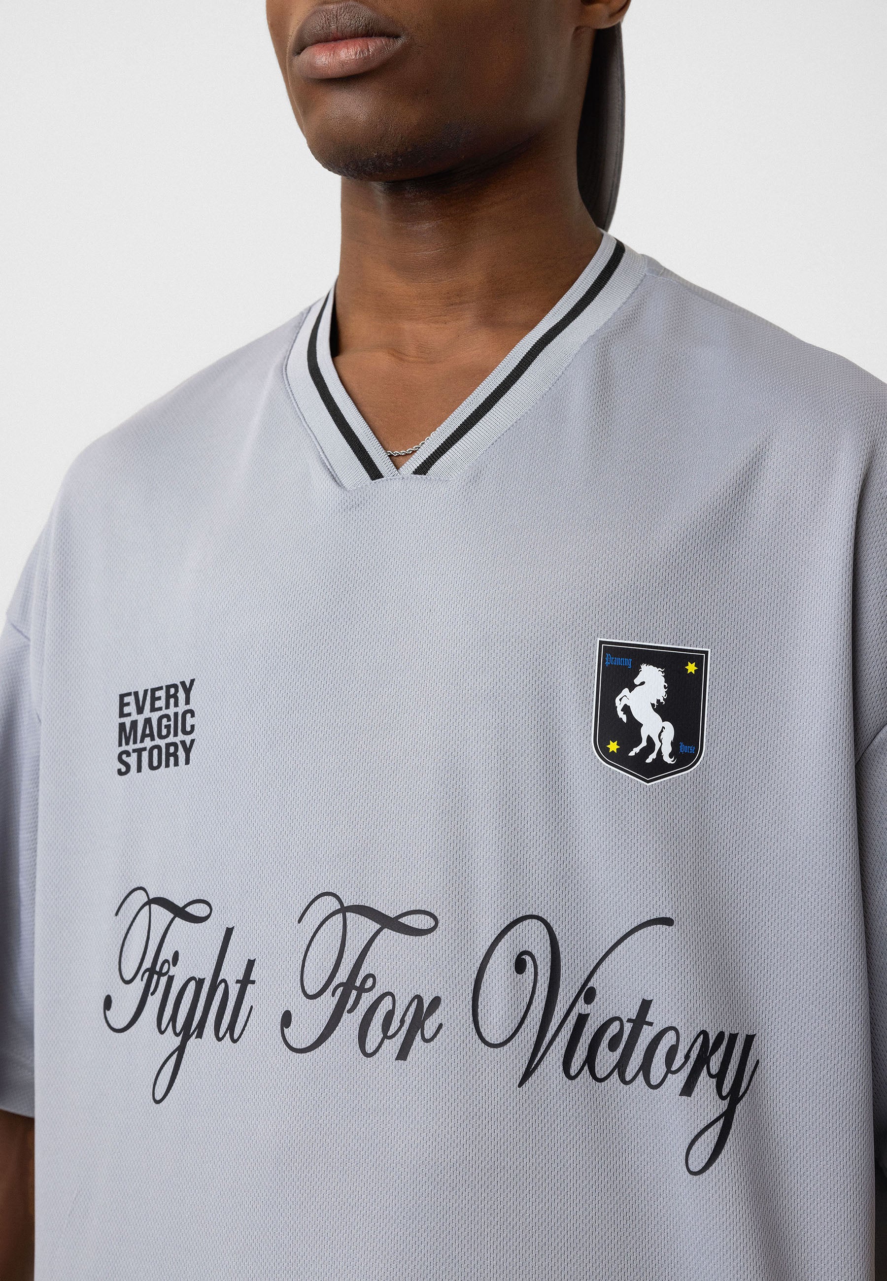 Stone Grey Oversized Jersey T-shirts – Sport Style with Soft Urban Appeal