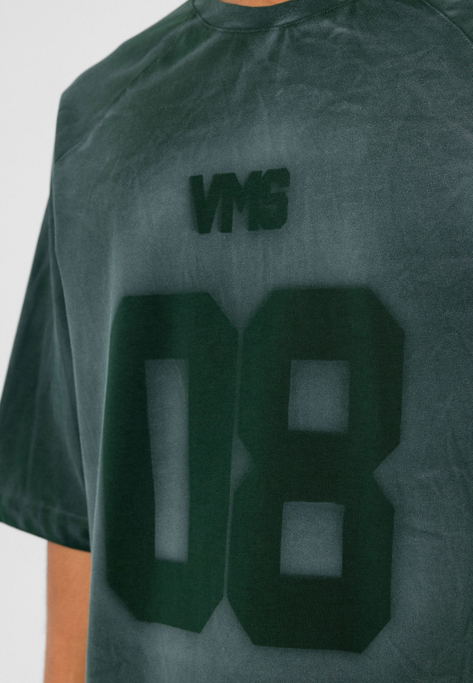 Vintage Forest Green Oversized Acid‑Wash T-shirts – Retro Streetwear with Soft Texture