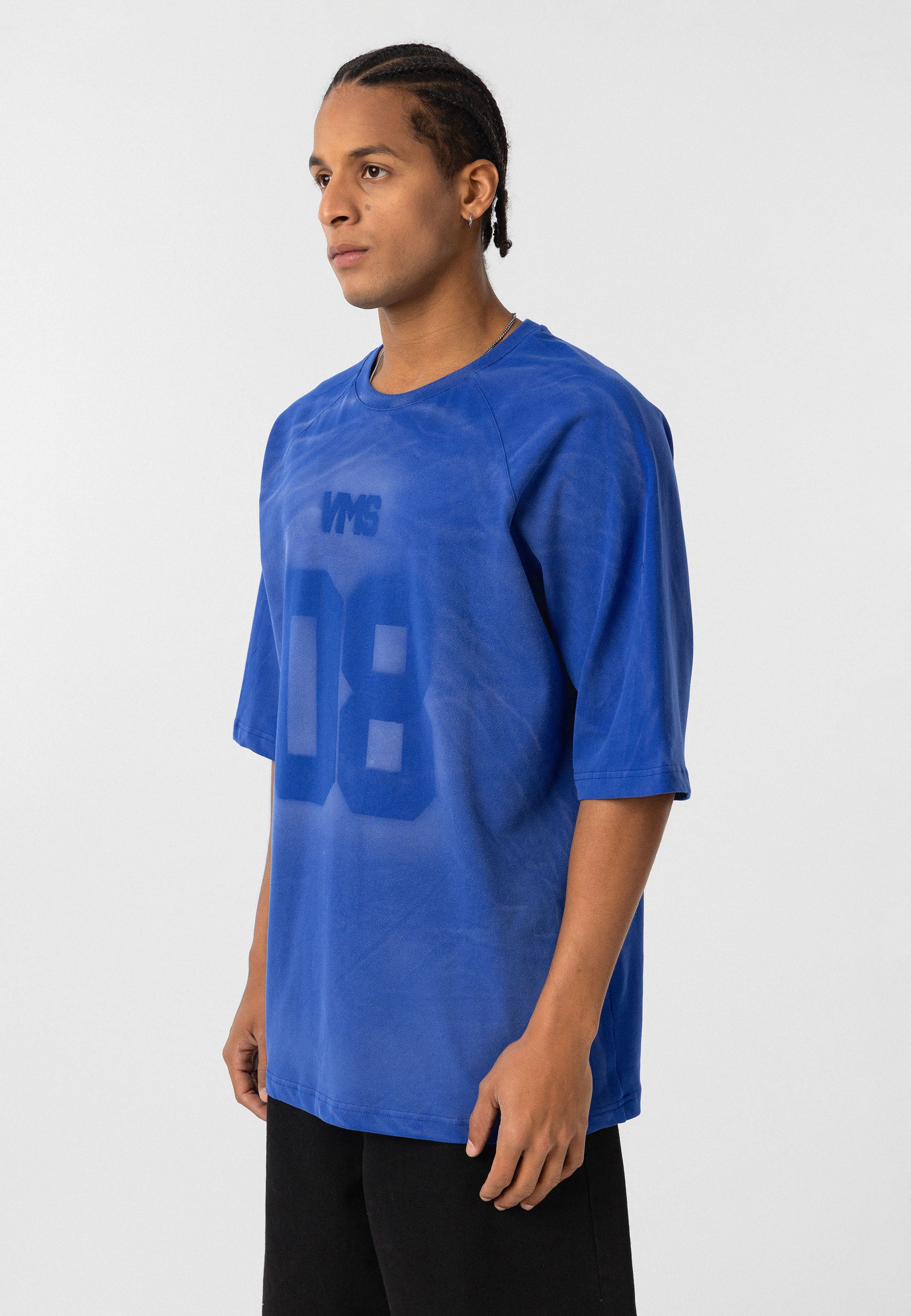 Vintage Blue Acid‑Wash Oversized T-shirts Retro Fade Meets Modern Streetwear