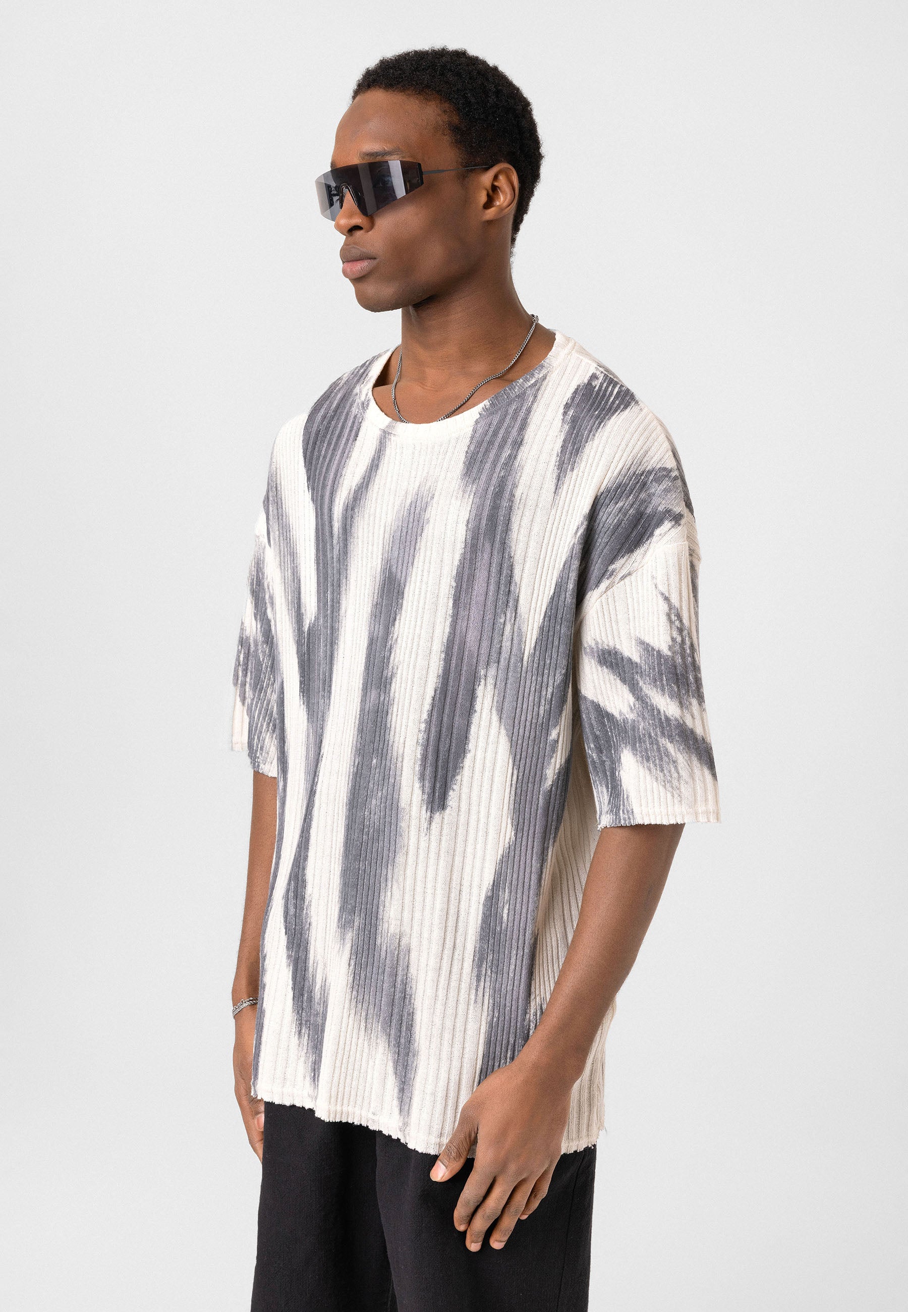 Oversized Knit T-shirts Soft Washed Texture, Relaxed Comfort