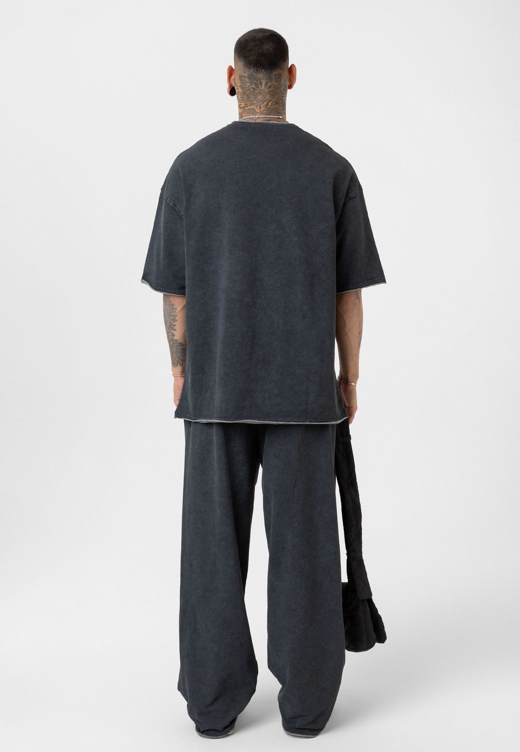 Relaxed Fit Track Pants – Washed Vintage Texture & Everyday Comfort