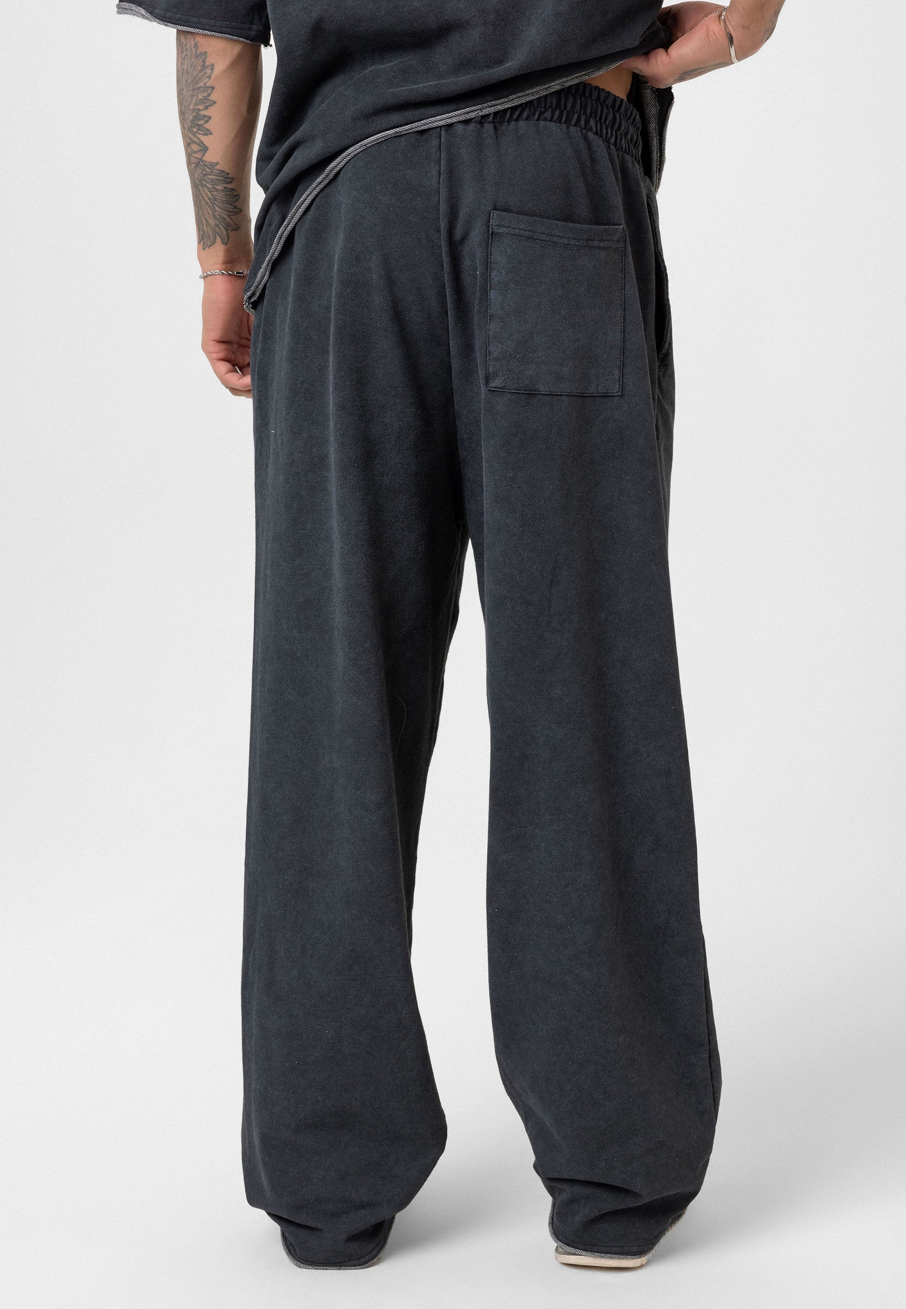 Relaxed Fit Track Pants – Washed Vintage Texture & Everyday Comfort