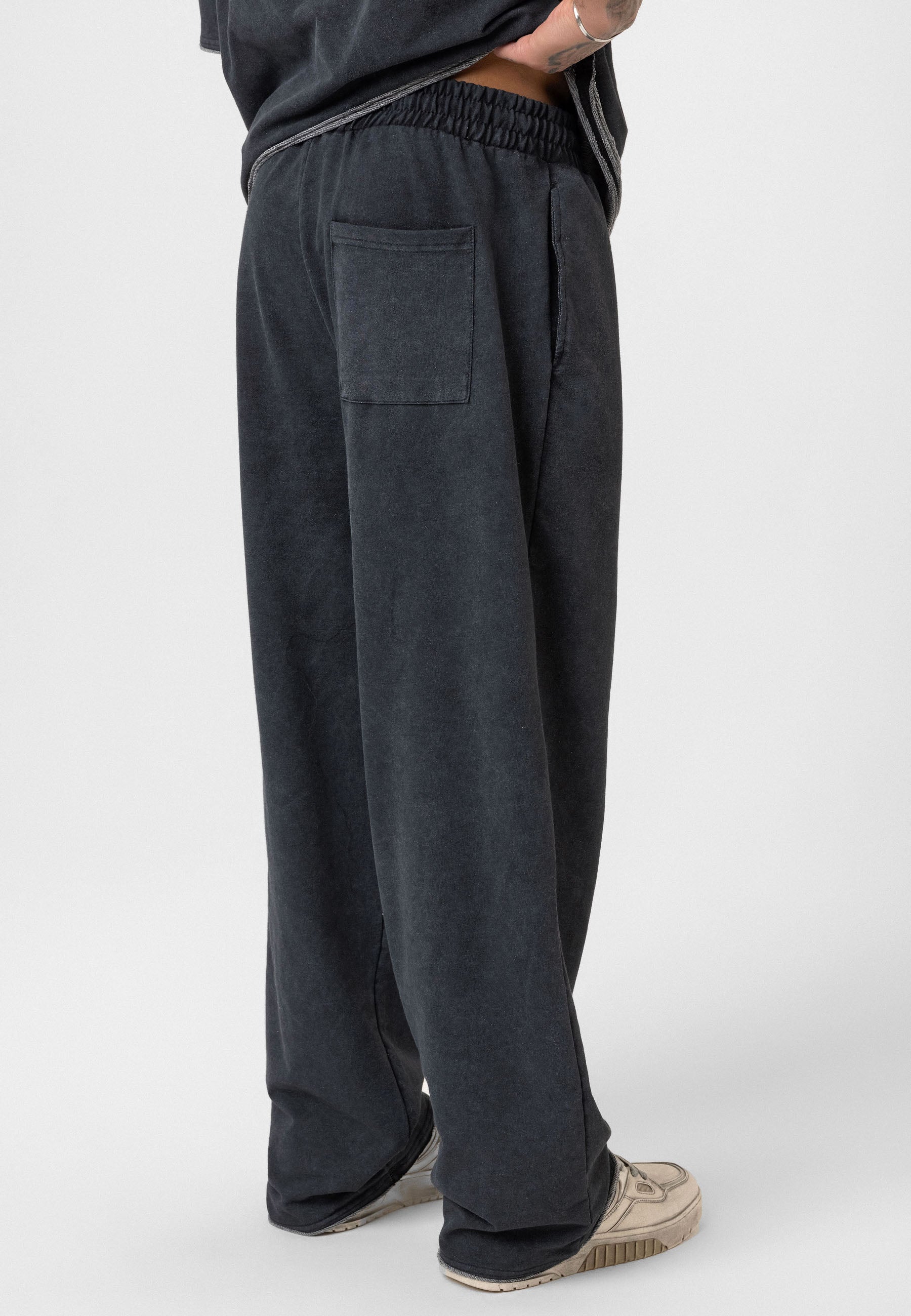 Relaxed Fit Track Pants – Washed Vintage Texture & Everyday Comfort