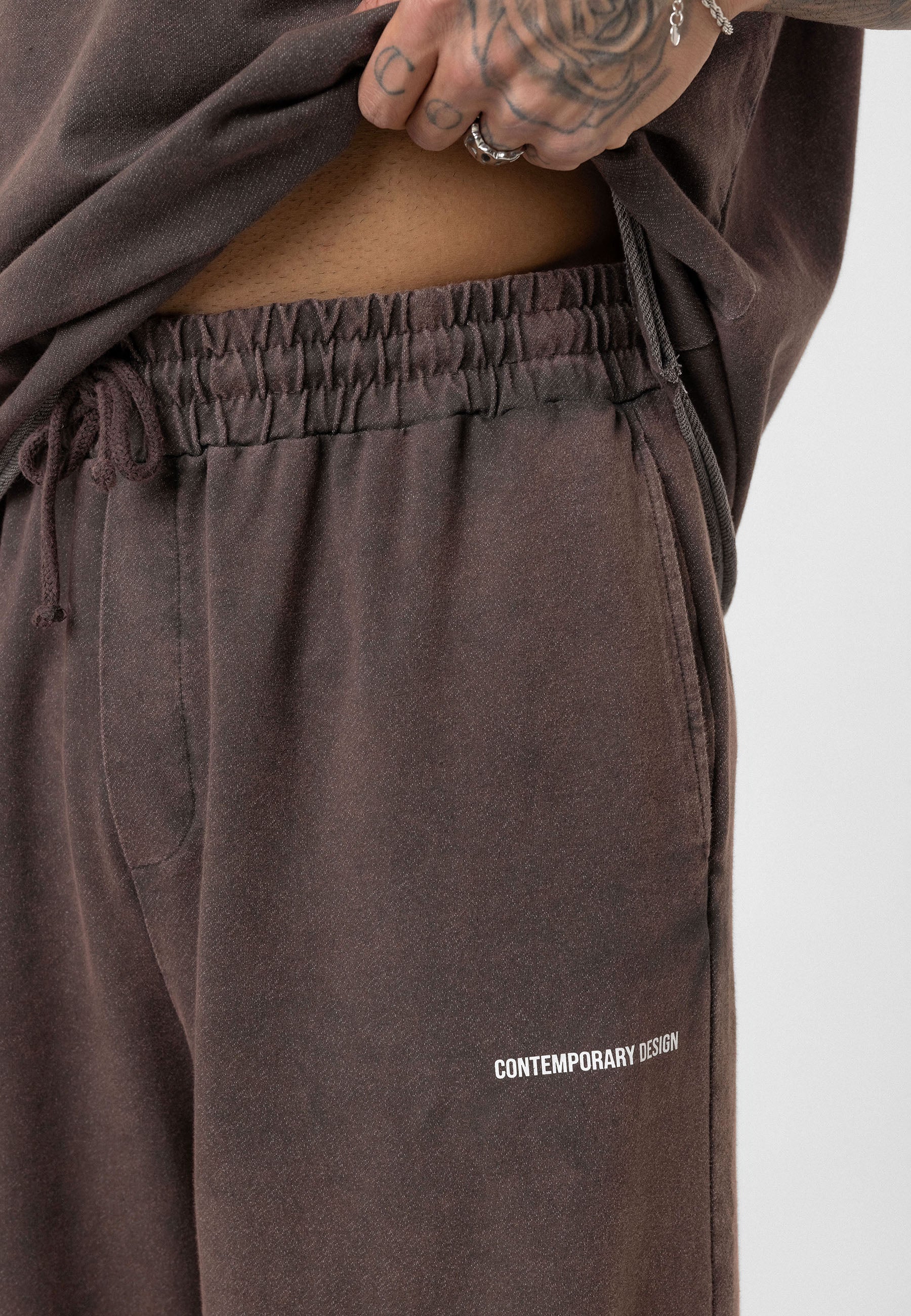 Relaxed Fit Track Pants – Washed Vintage Texture & Everyday Comfort