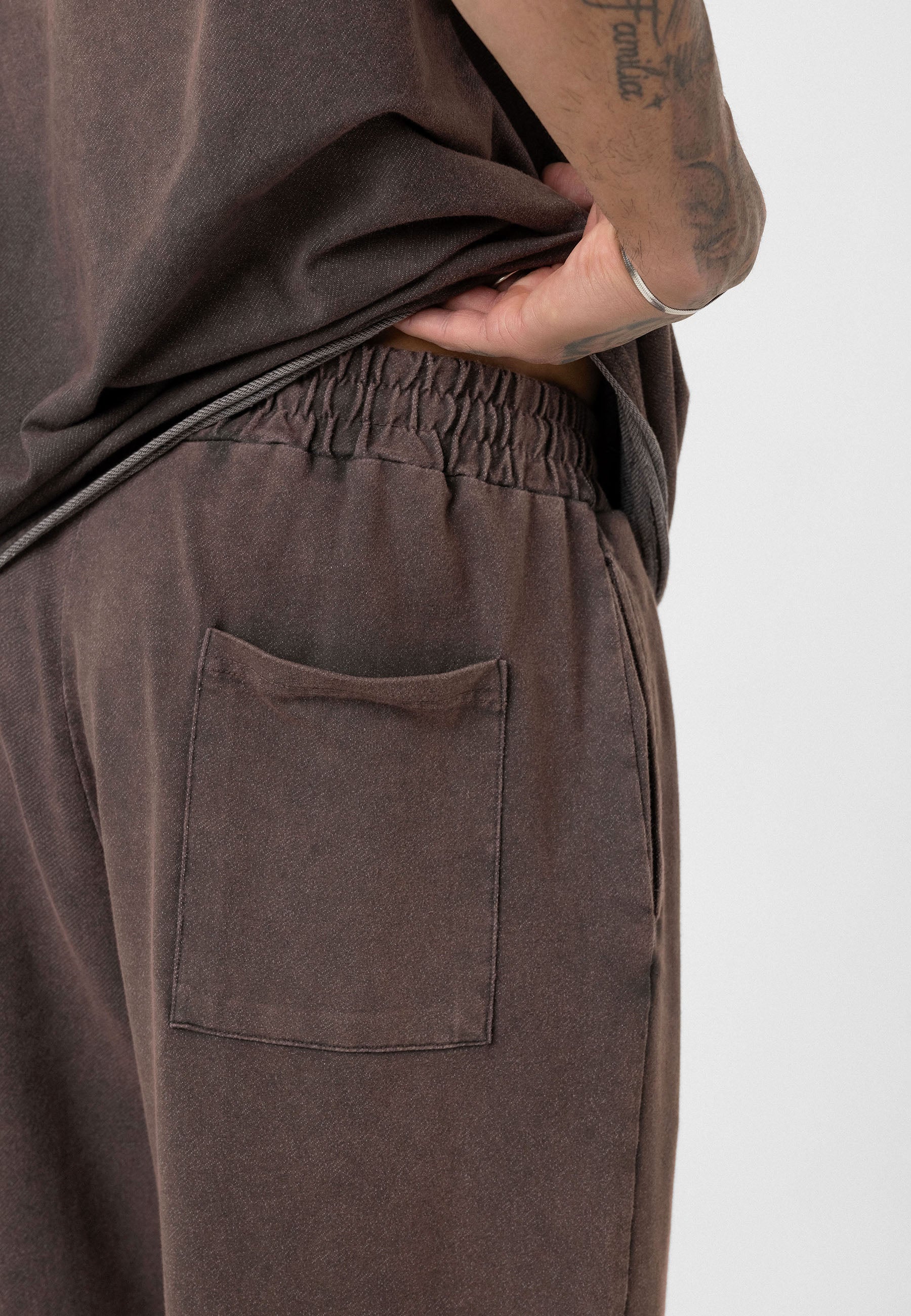 Relaxed Fit Track Pants – Washed Vintage Texture & Everyday Comfort