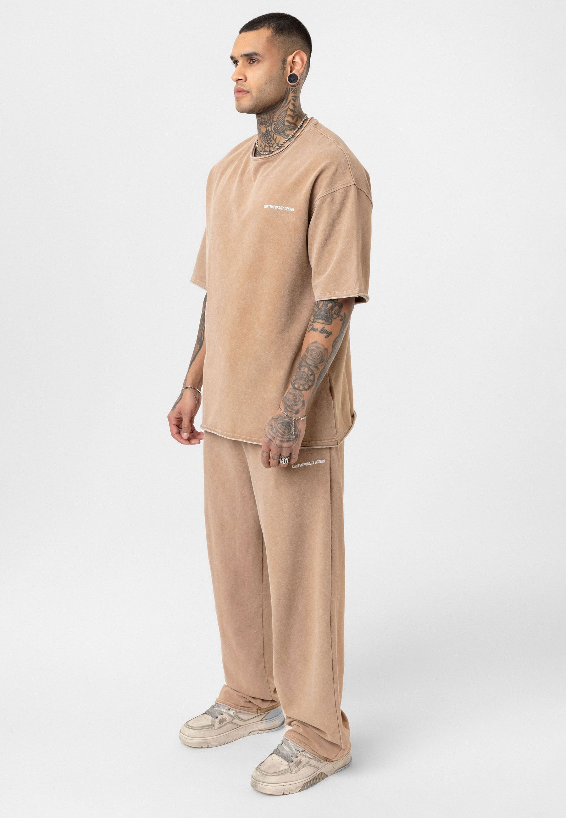 Relaxed Fit Track Pants – Washed Vintage Texture & Everyday Comfort