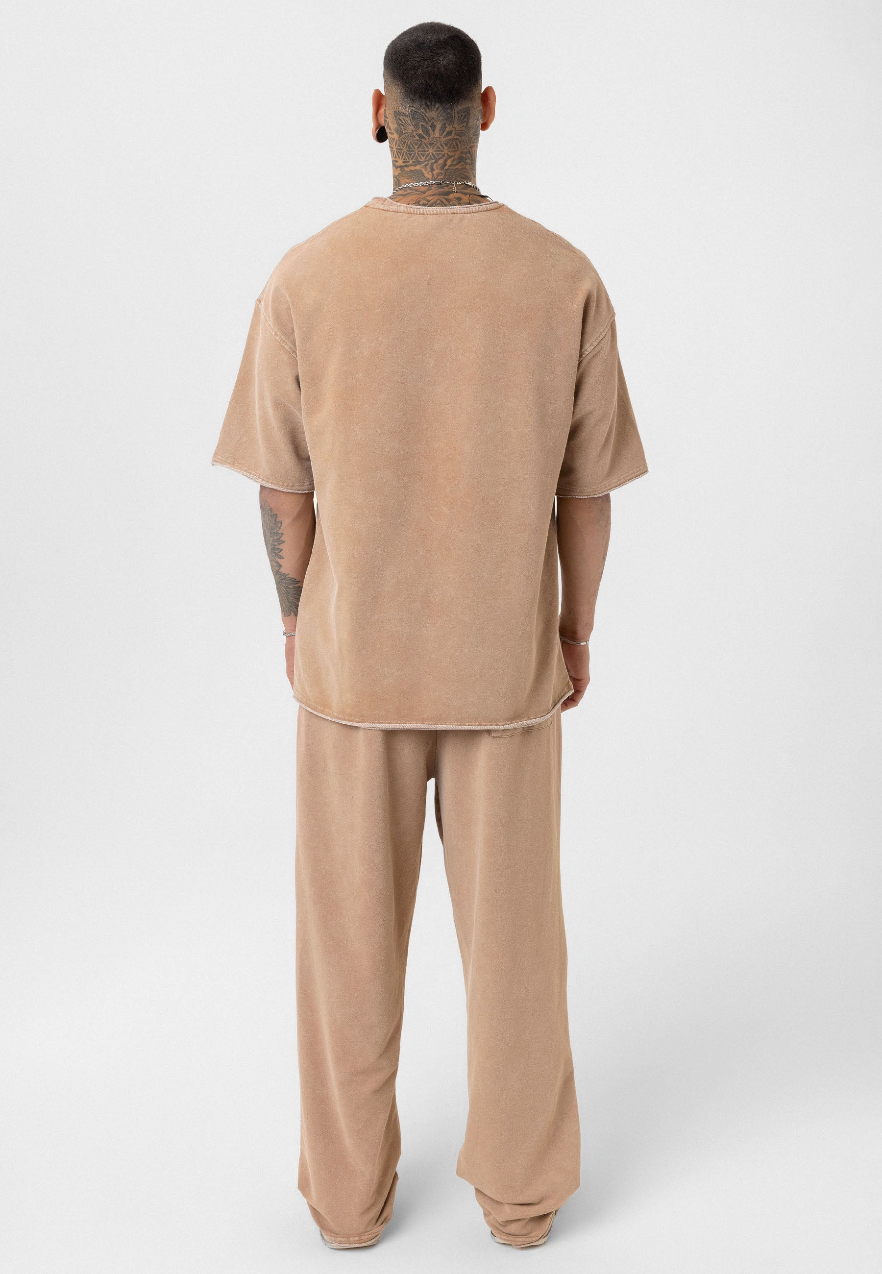 Relaxed Fit Track Pants – Washed Vintage Texture & Everyday Comfort
