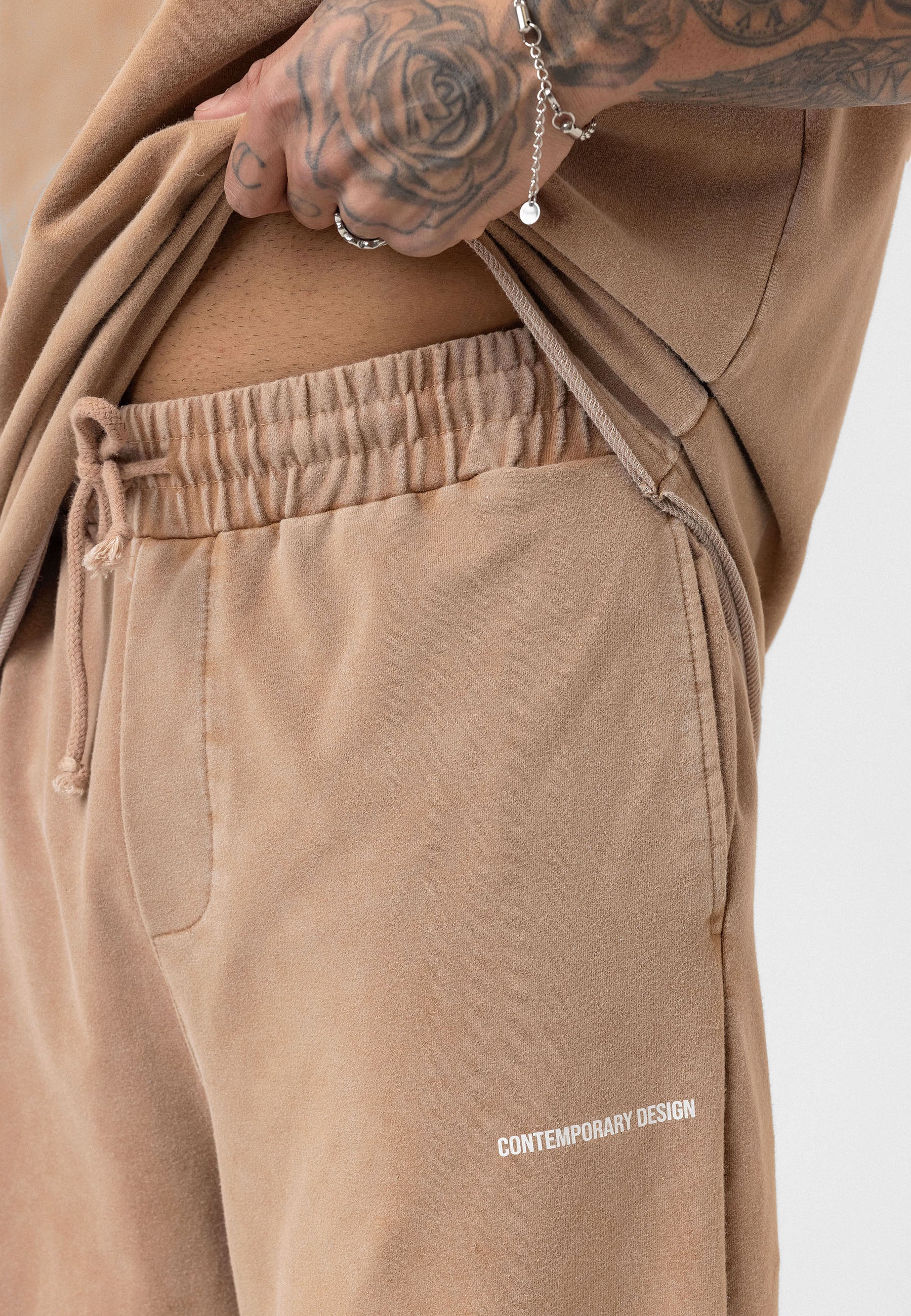 Relaxed Fit Track Pants – Washed Vintage Texture & Everyday Comfort