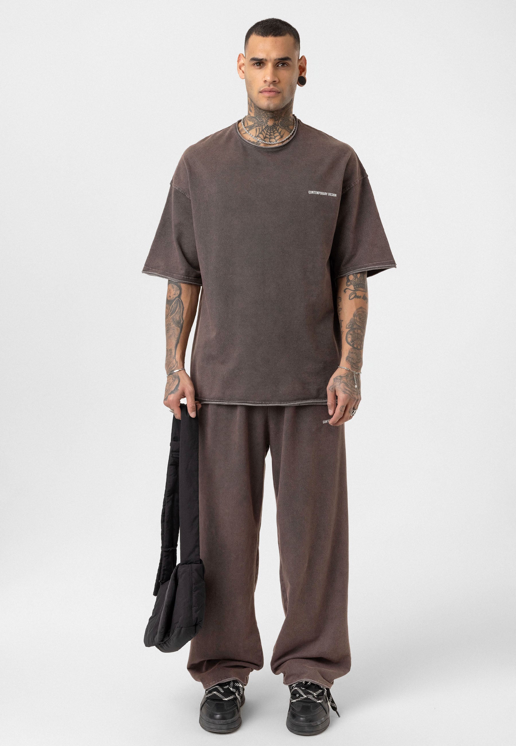 Relaxed Fit Track Pants – Washed Vintage Texture & Everyday Comfort