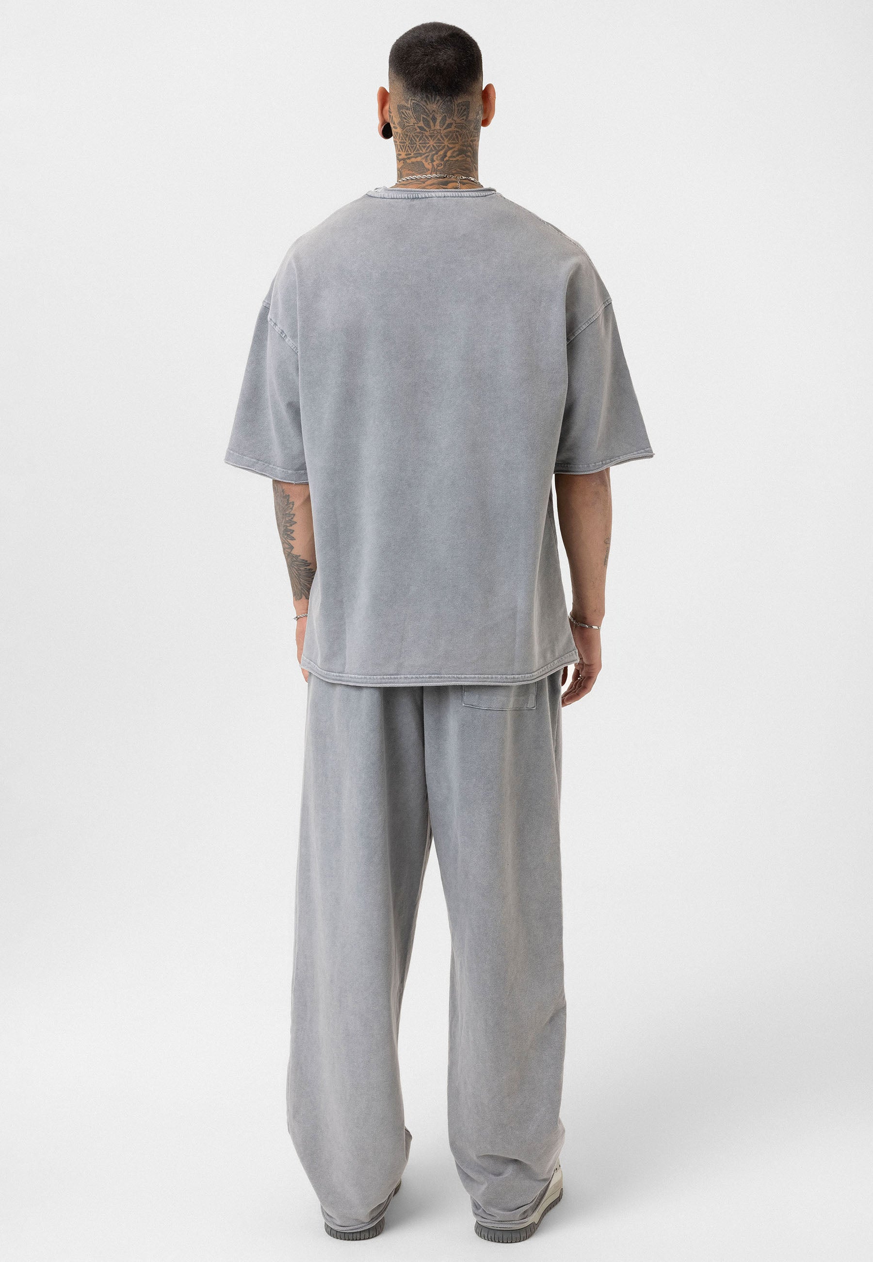 Relaxed Fit Track Pants – Washed Vintage Texture & Everyday Comfort