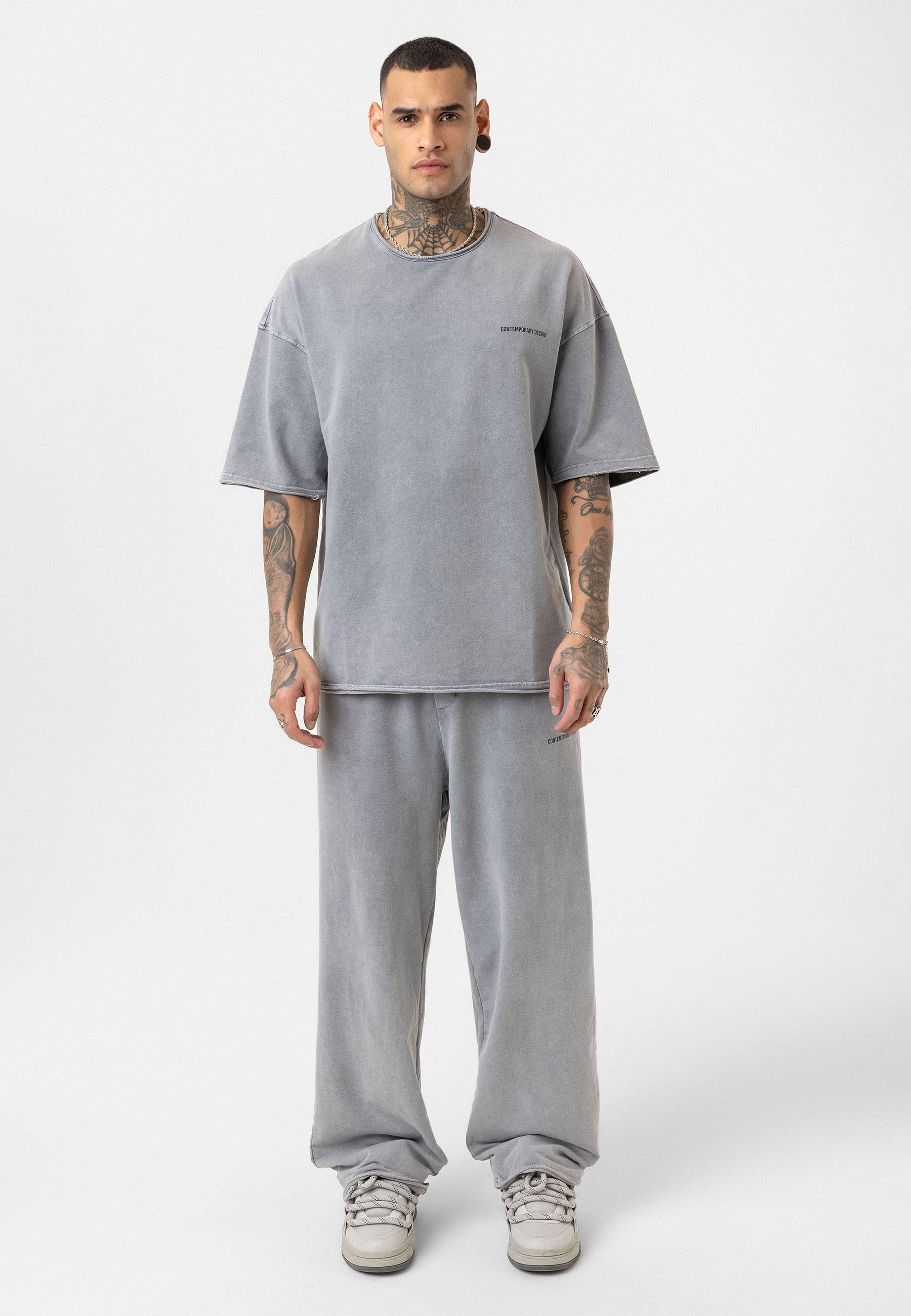 Relaxed Fit Track Pants – Washed Vintage Texture & Everyday Comfort
