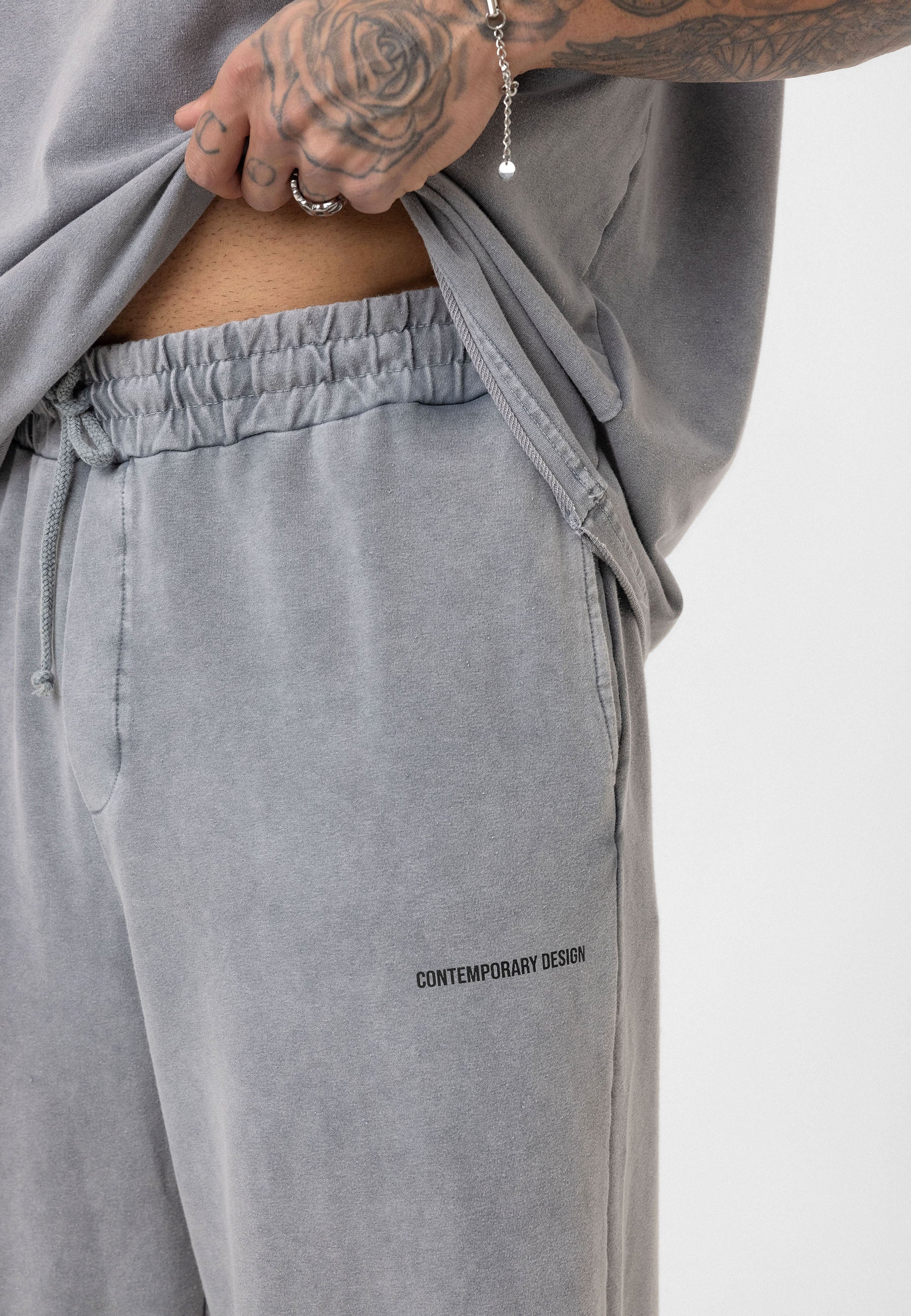 Relaxed Fit Track Pants – Washed Vintage Texture & Everyday Comfort