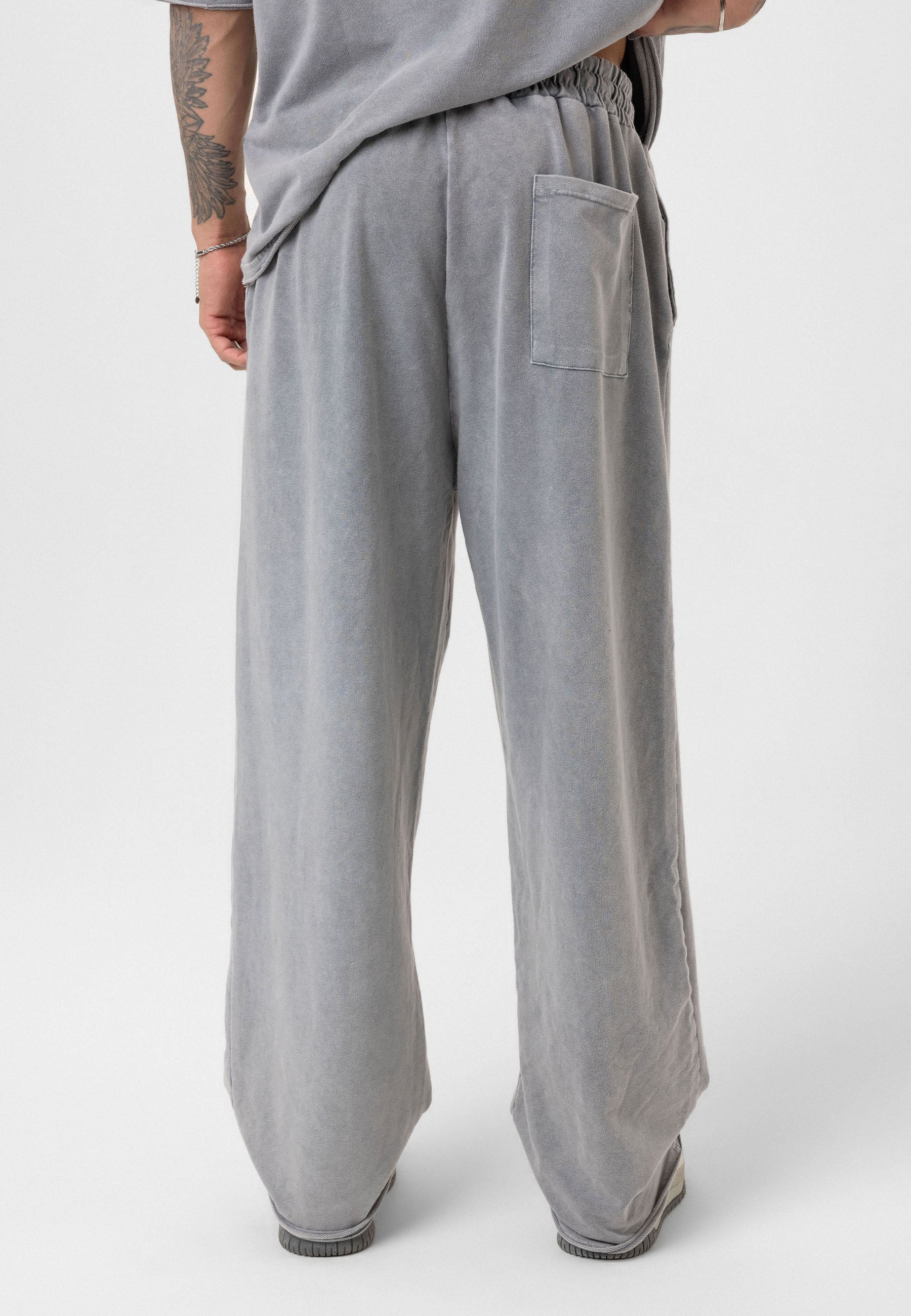 Relaxed Fit Track Pants – Washed Vintage Texture & Everyday Comfort
