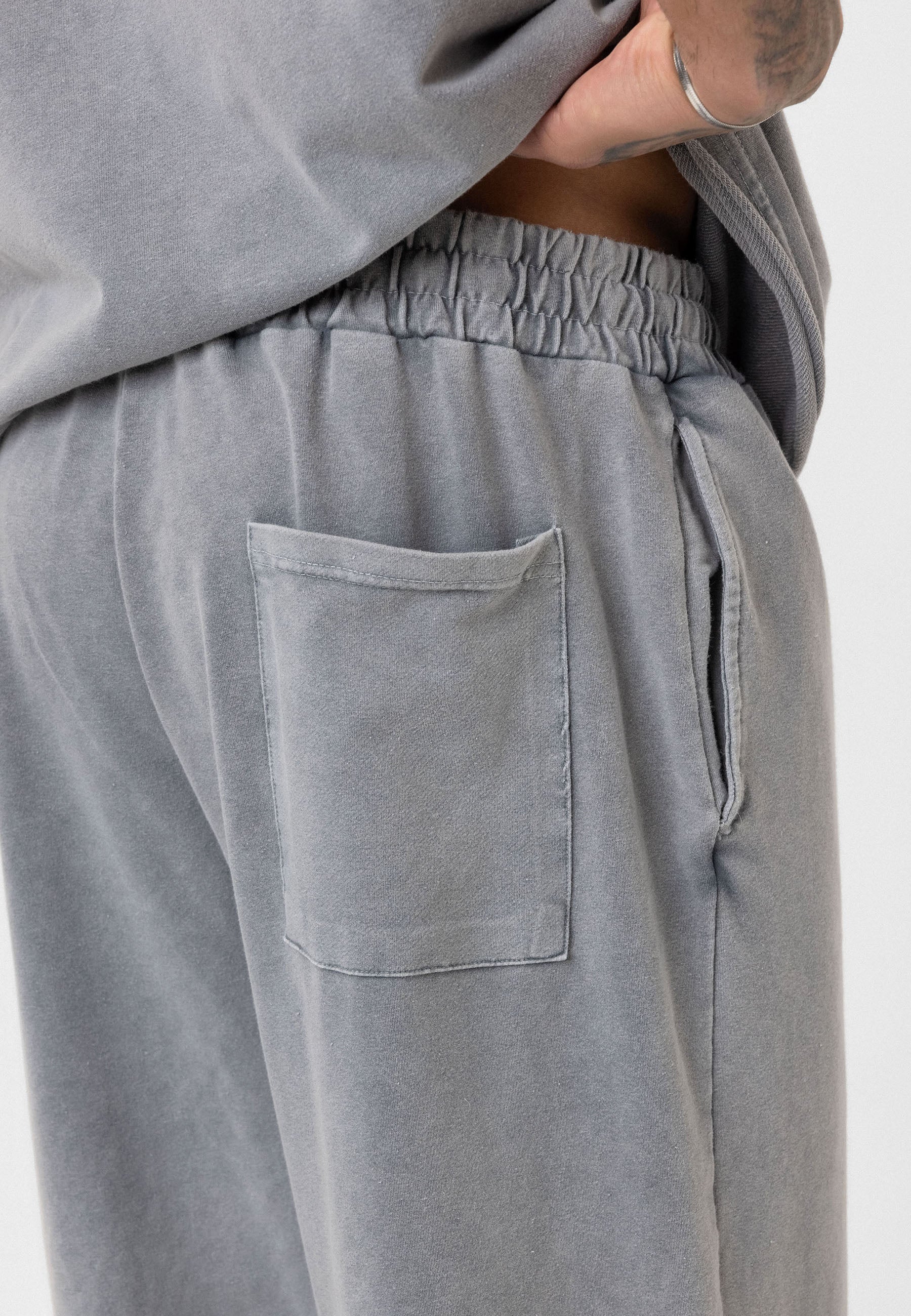 Relaxed Fit Track Pants – Washed Vintage Texture & Everyday Comfort