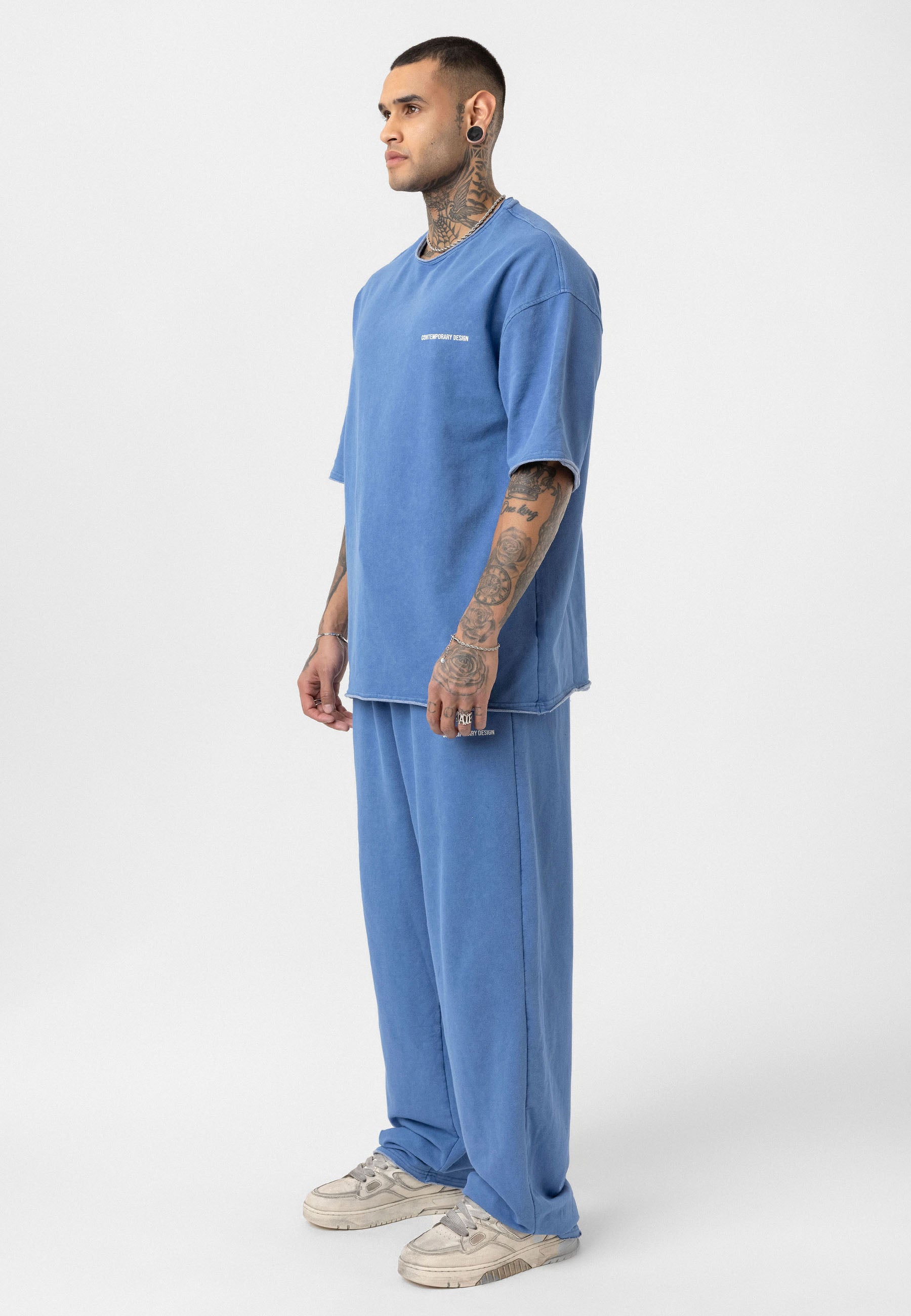 Relaxed Fit Track Pants – Washed Vintage Texture & Everyday Comfort