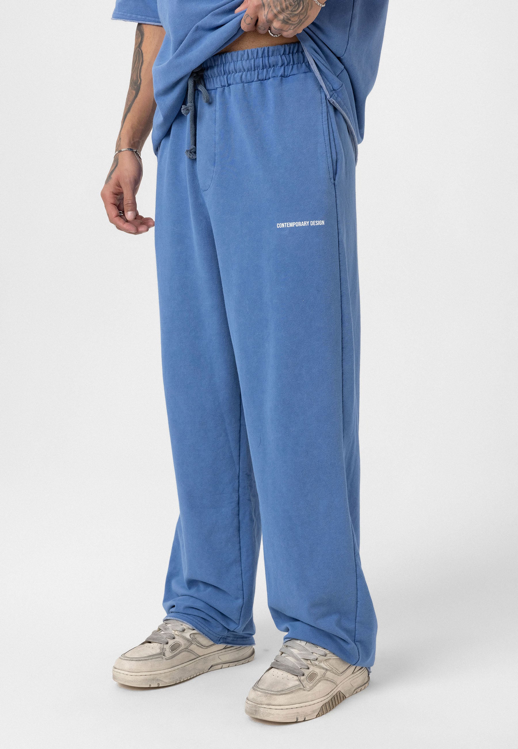 Relaxed Fit Track Pants – Washed Vintage Texture & Everyday Comfort