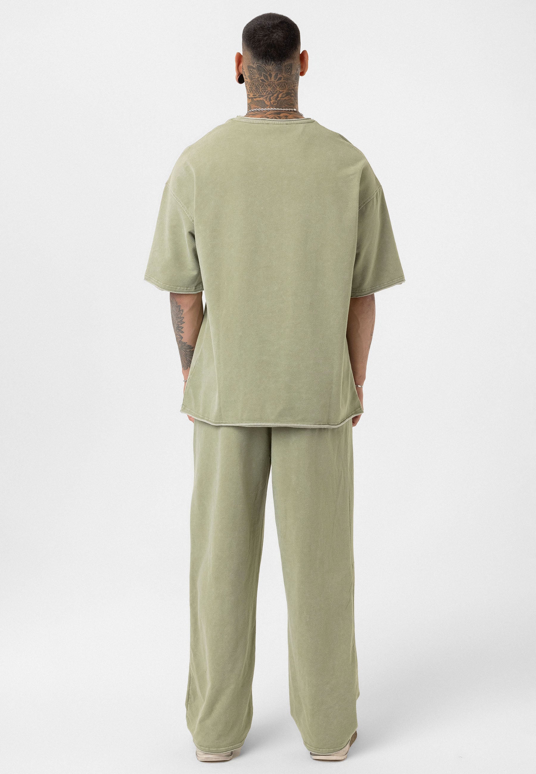 Relaxed Fit Track Pants – Washed Vintage Texture & Everyday Comfort
