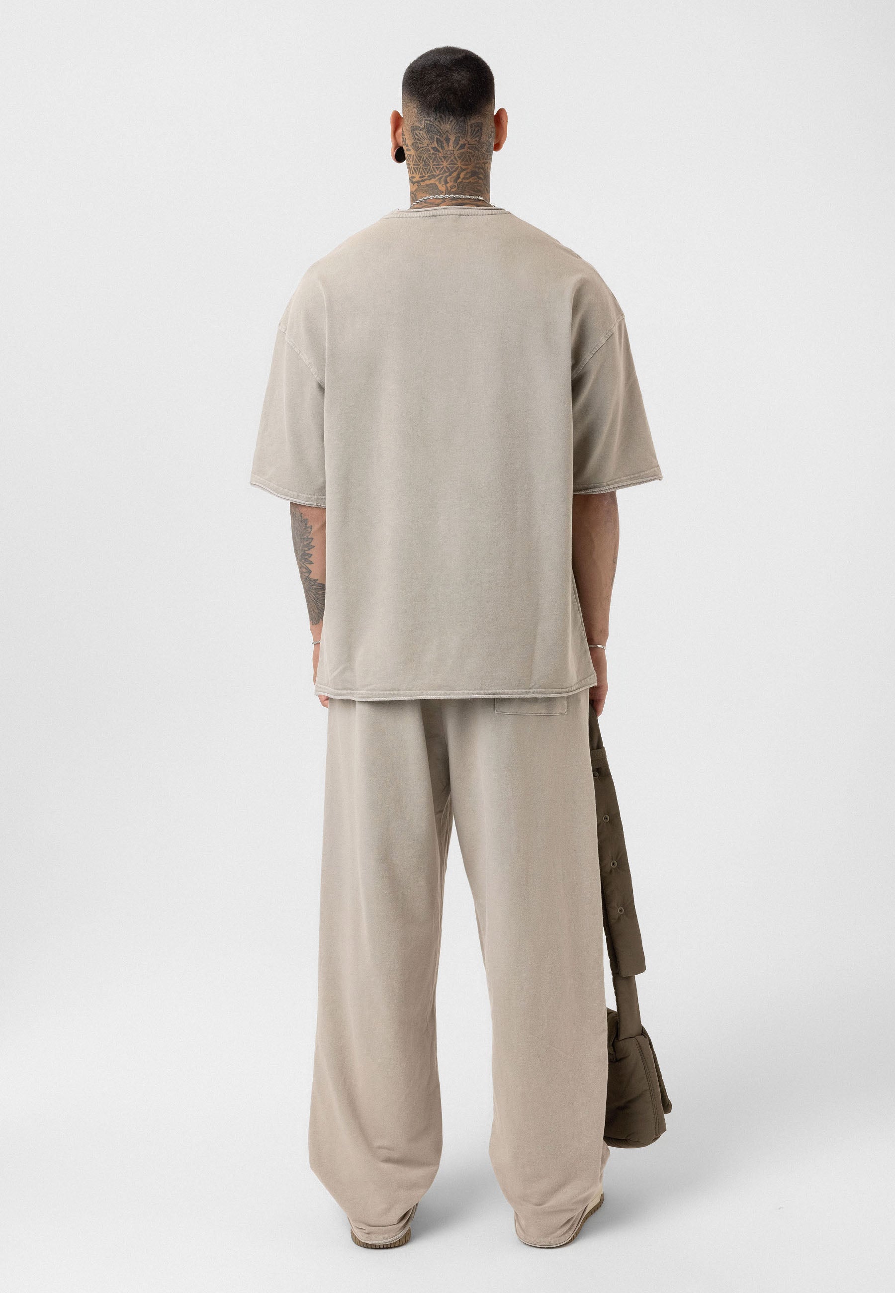 Relaxed Fit Track Pants – Washed Vintage Texture & Everyday Comfort