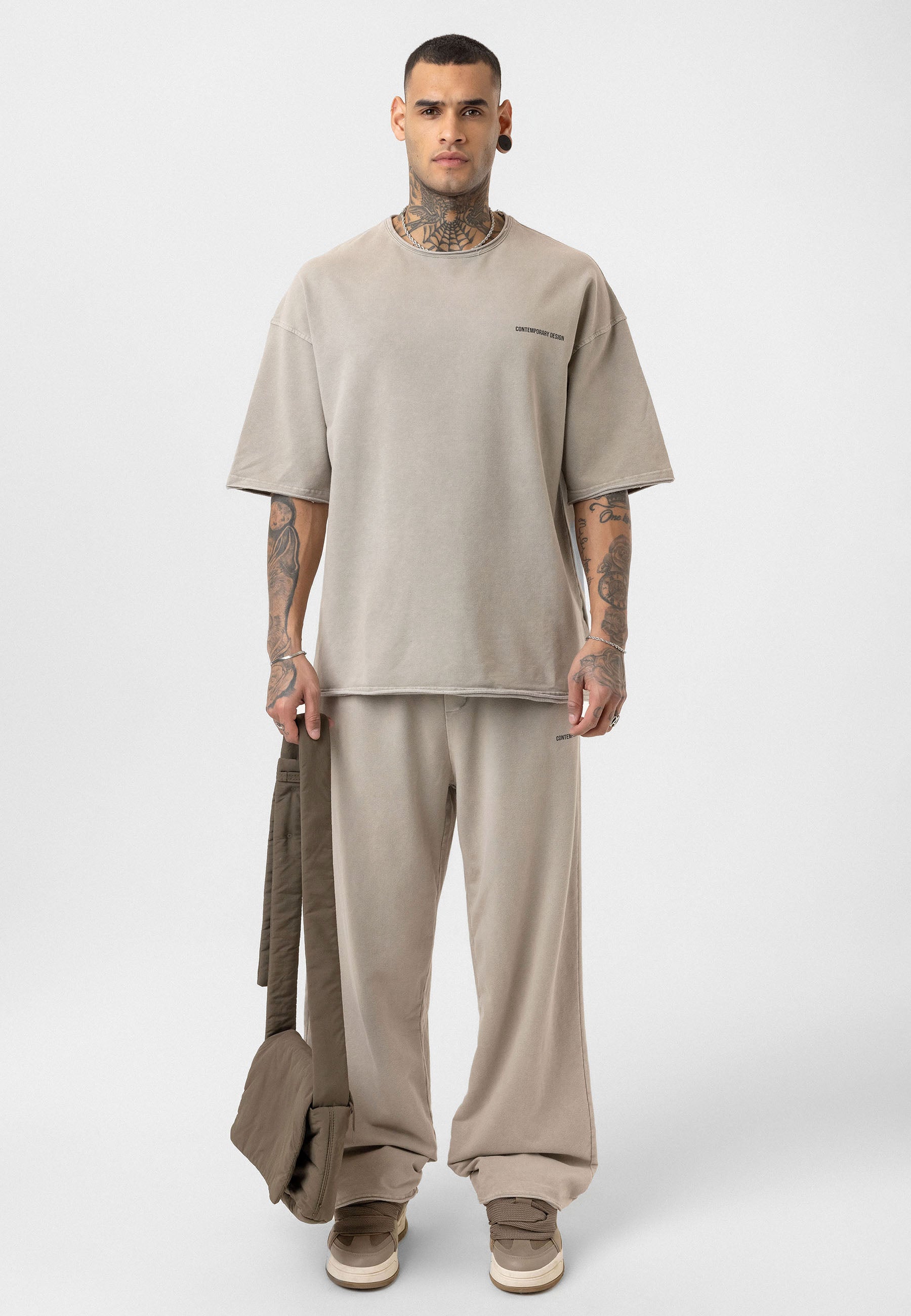 Relaxed Fit Track Pants – Washed Vintage Texture & Everyday Comfort