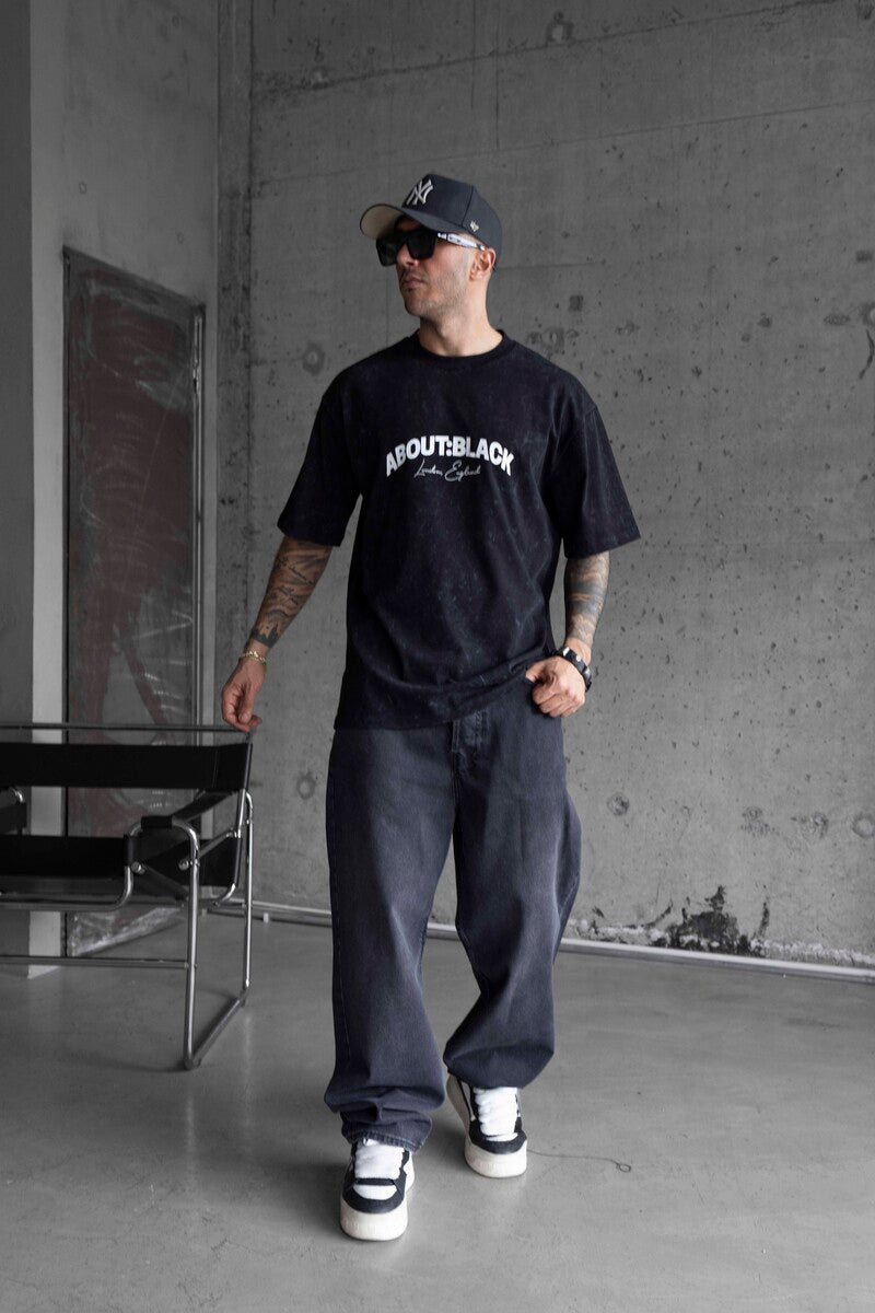 ABOUT BLACK PRINTED T-SHIRT BLACK 1767