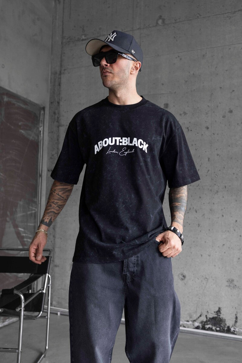 ABOUT BLACK PRINTED T-SHIRT BLACK 1767