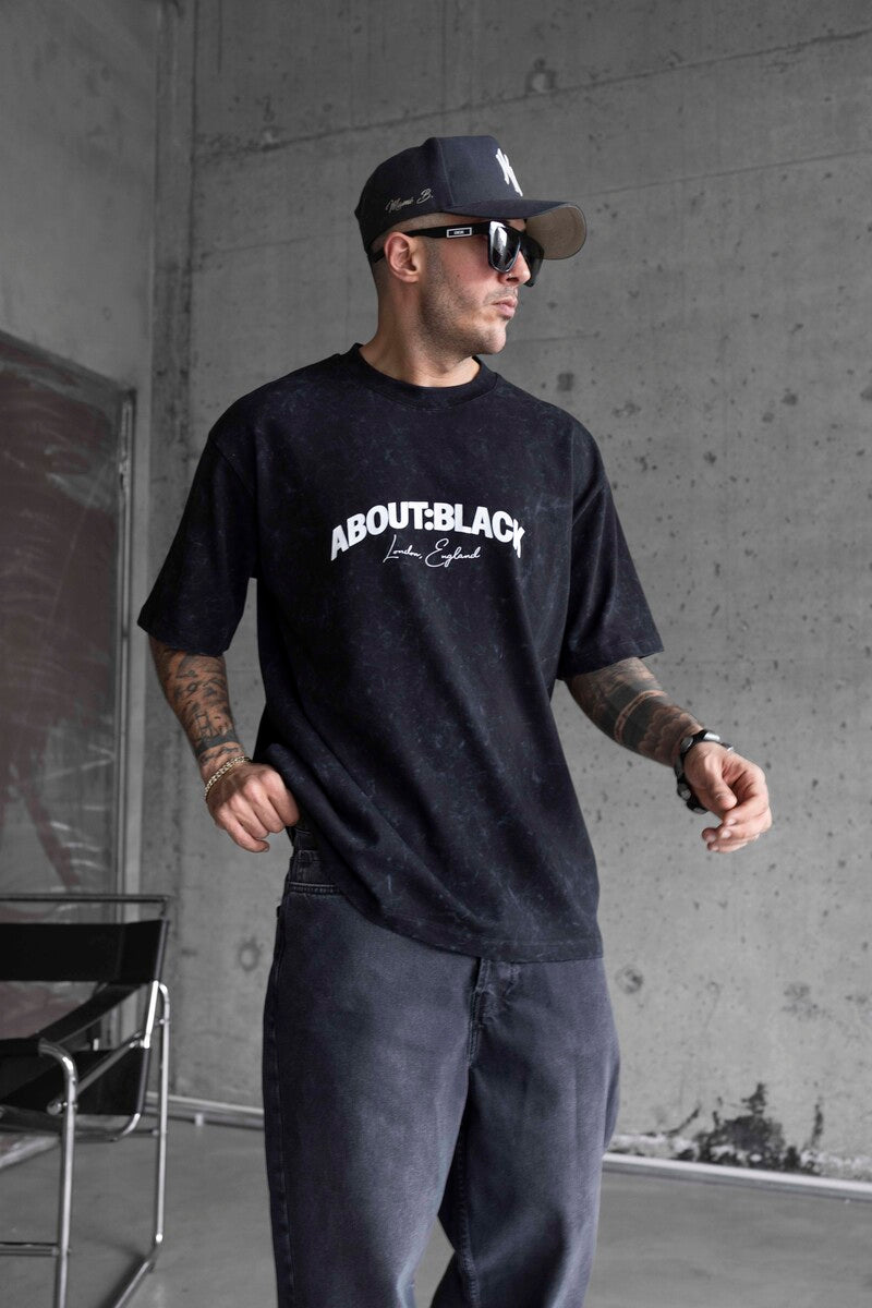ABOUT BLACK PRINTED T-SHIRT BLACK 1767