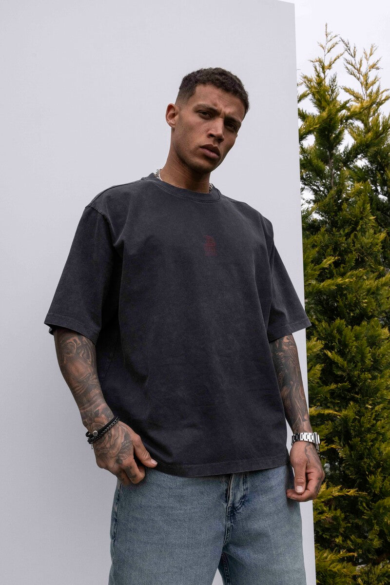 B PRINTED WASHED T-SHIRT ANTRA 1847