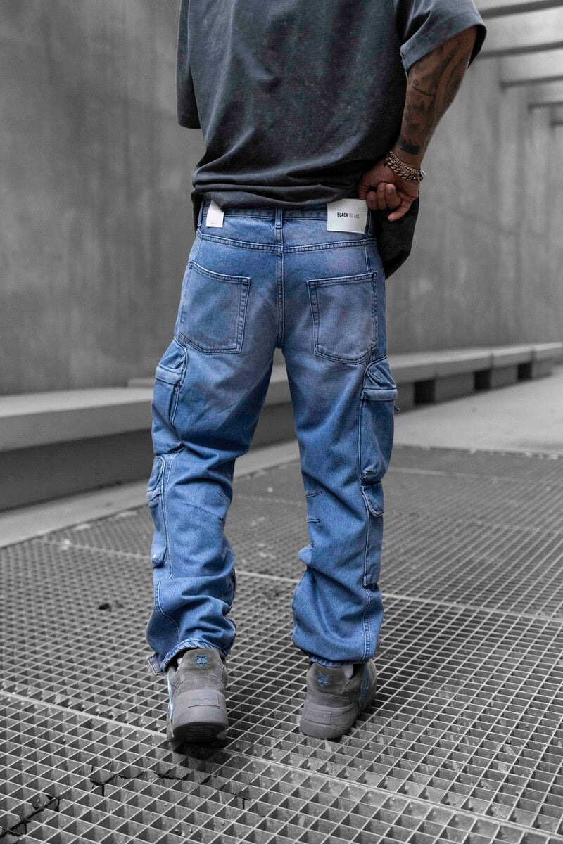 Baggy Blue Cargo Pants 16787
