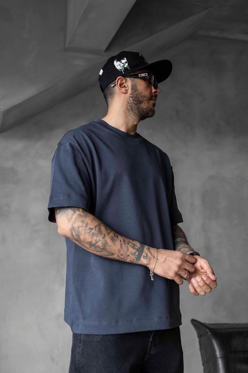 BASIC OVERSIZE NAVY BLUE T-SHIRT 1840